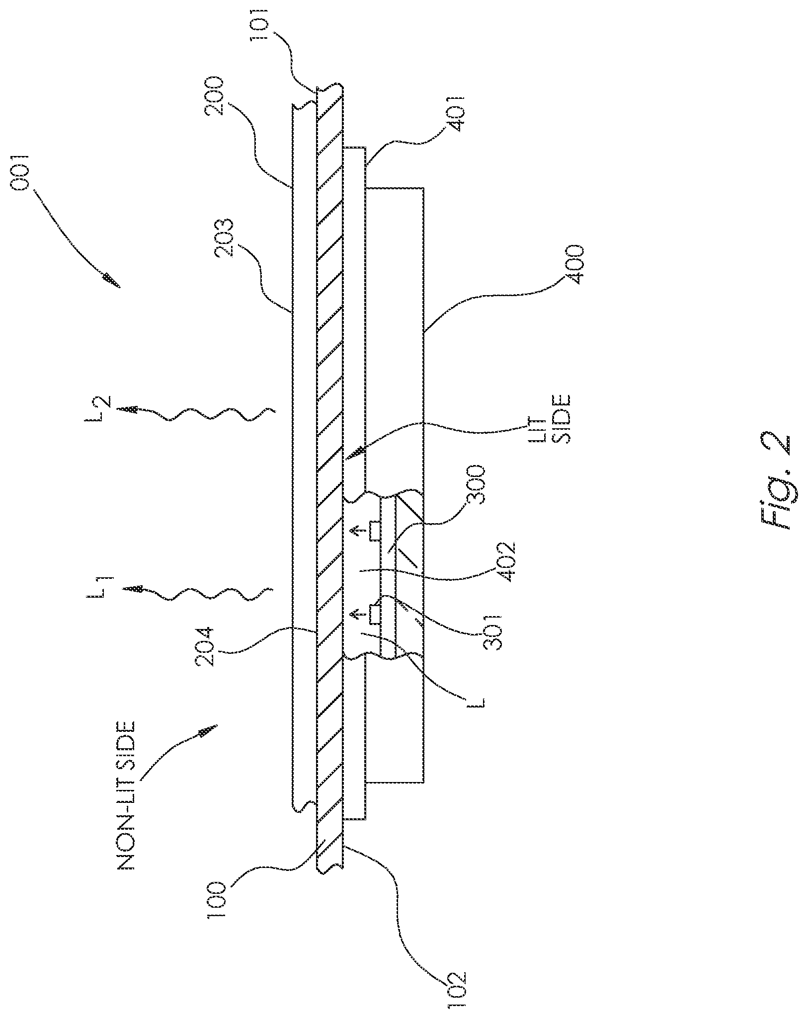 Patent US12097935 Figure 3 – Backlighted surface covering