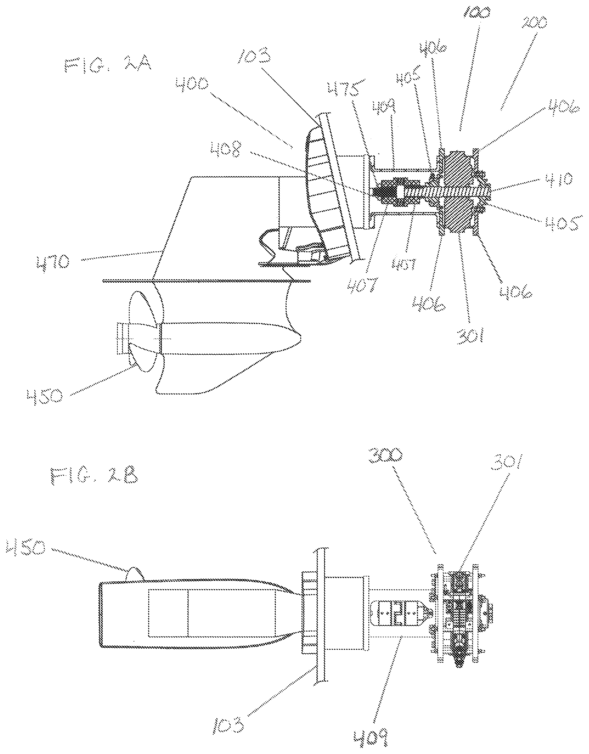 Patent US12097936 Figure 4 – Axial flux propulsion system for an electric boat