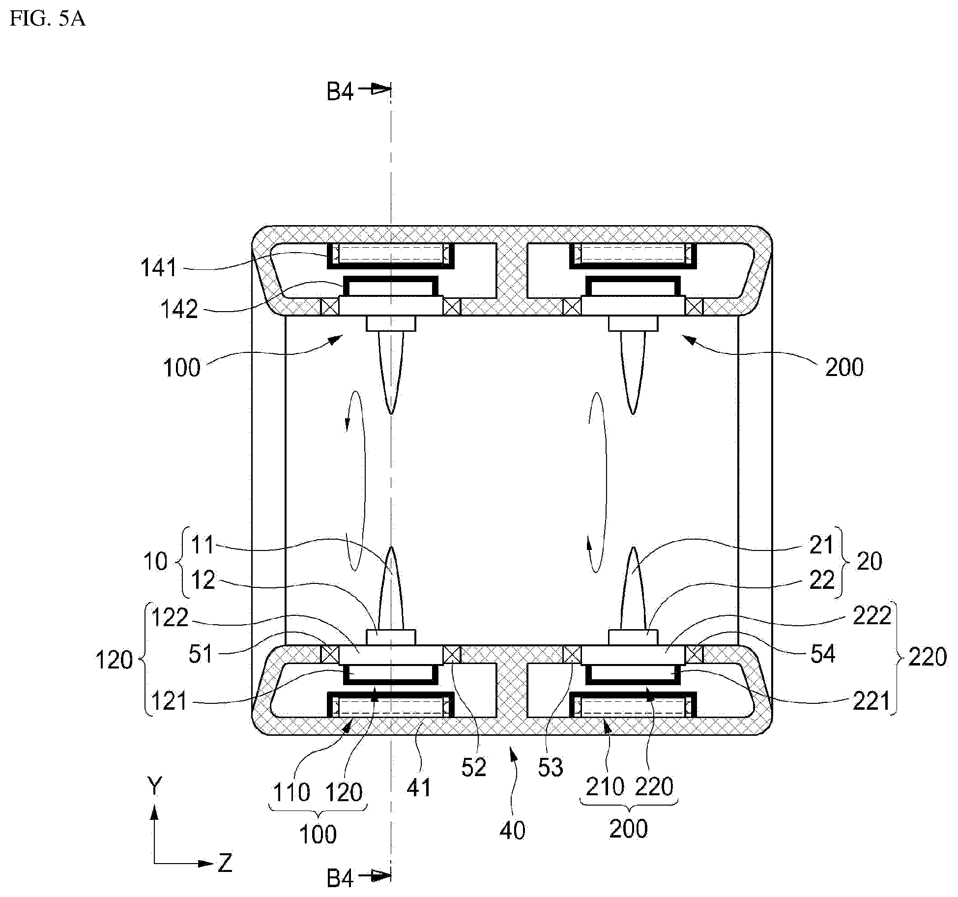 Patent US12097940 Figure 8 – High efficiency rotating equipment having contra-rotating propeller