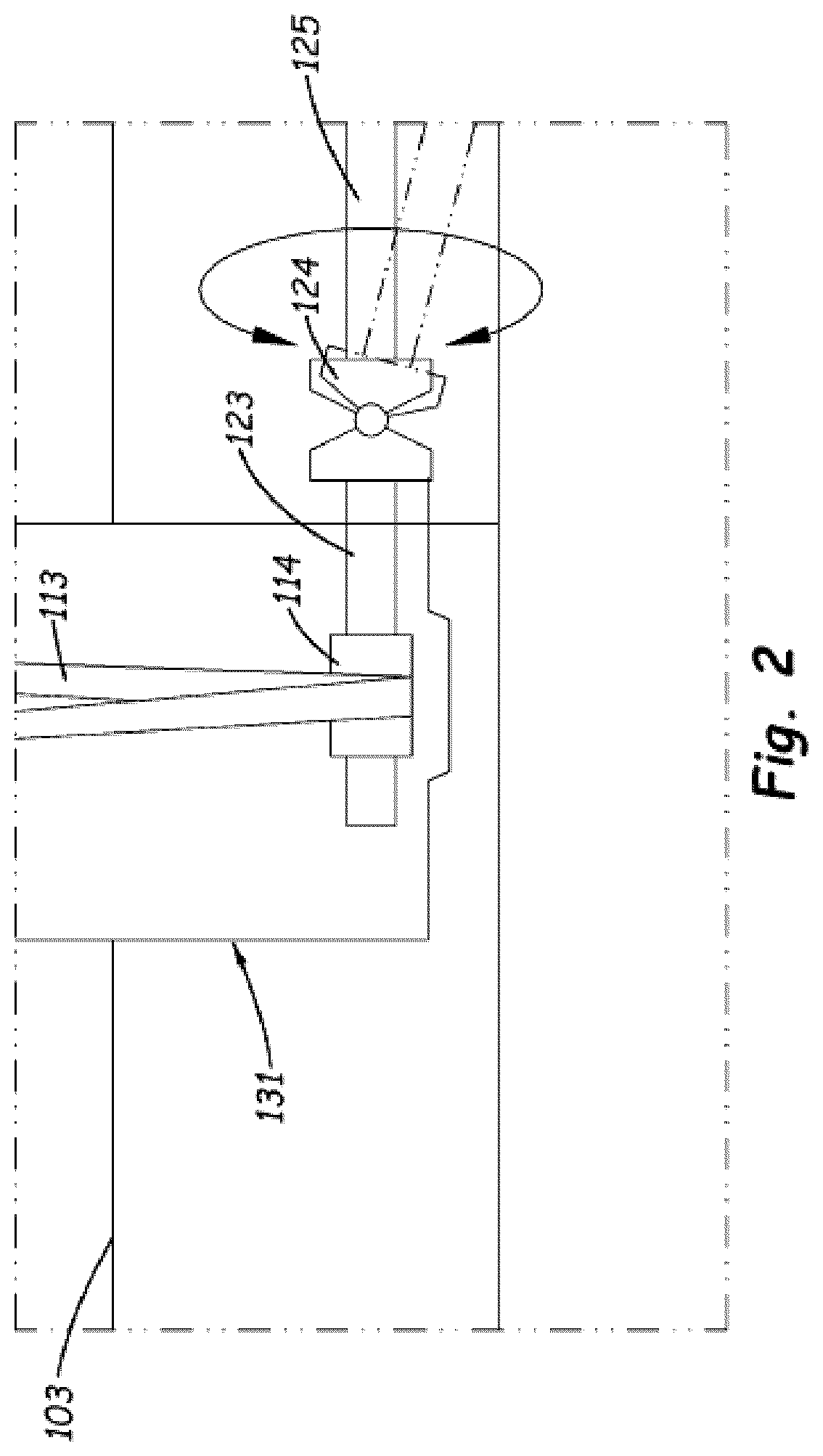 Patent US12097941 Figure 2 – Portable pedal system for kayaks and other watercraft