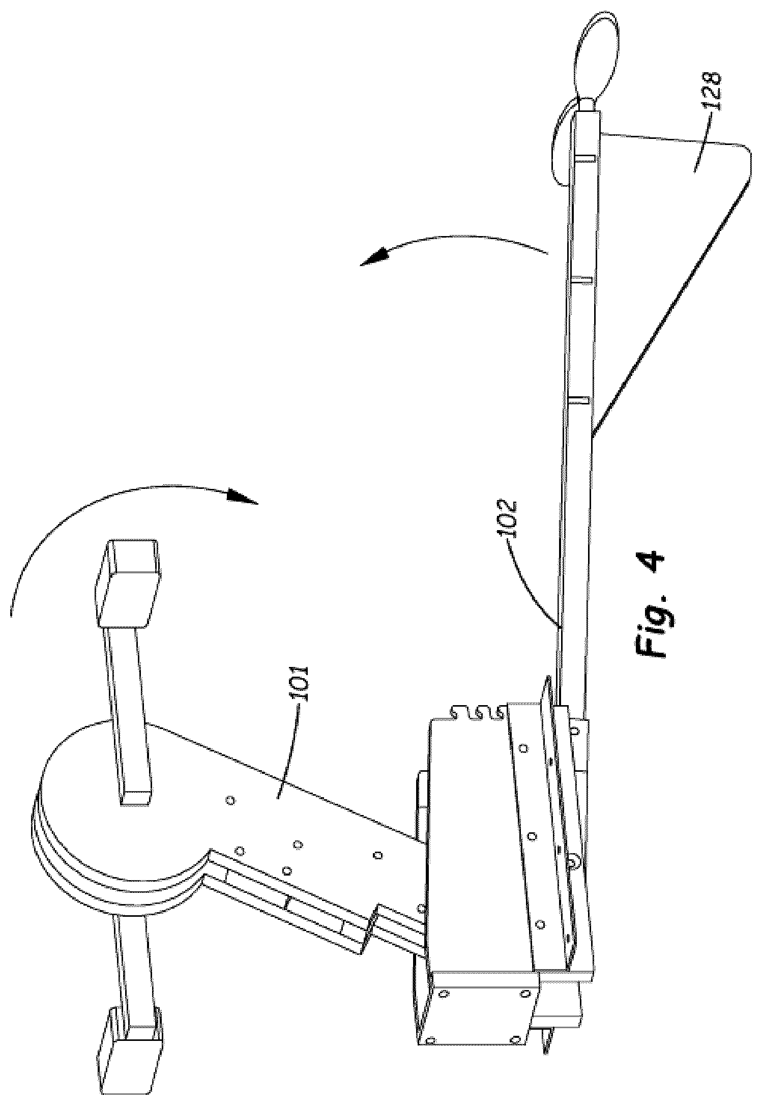 Patent US12097941 Figure 4 – Portable pedal system for kayaks and other watercraft