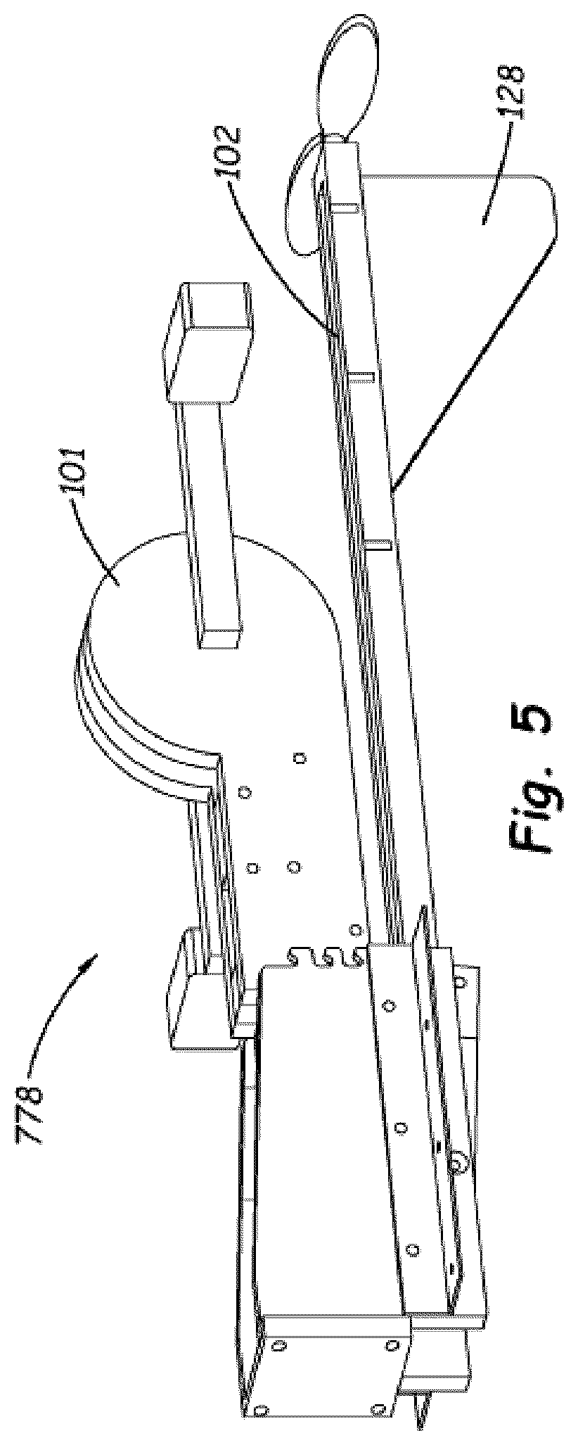 Patent US12097941 Figure 5 – Portable pedal system for kayaks and other watercraft