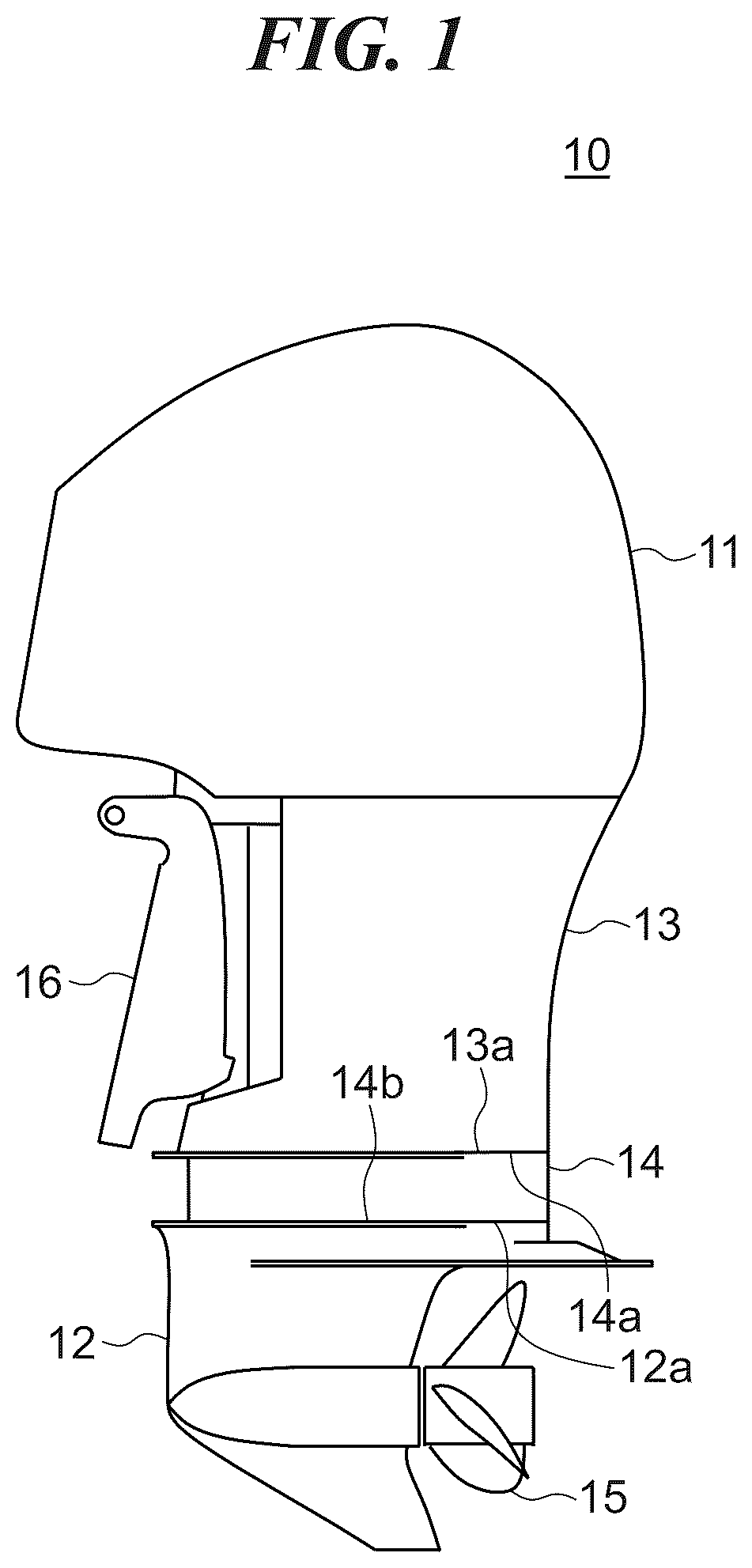Patent US12097942 Figure 1 – Outboard motor, marine vessel, and marine propulsion device