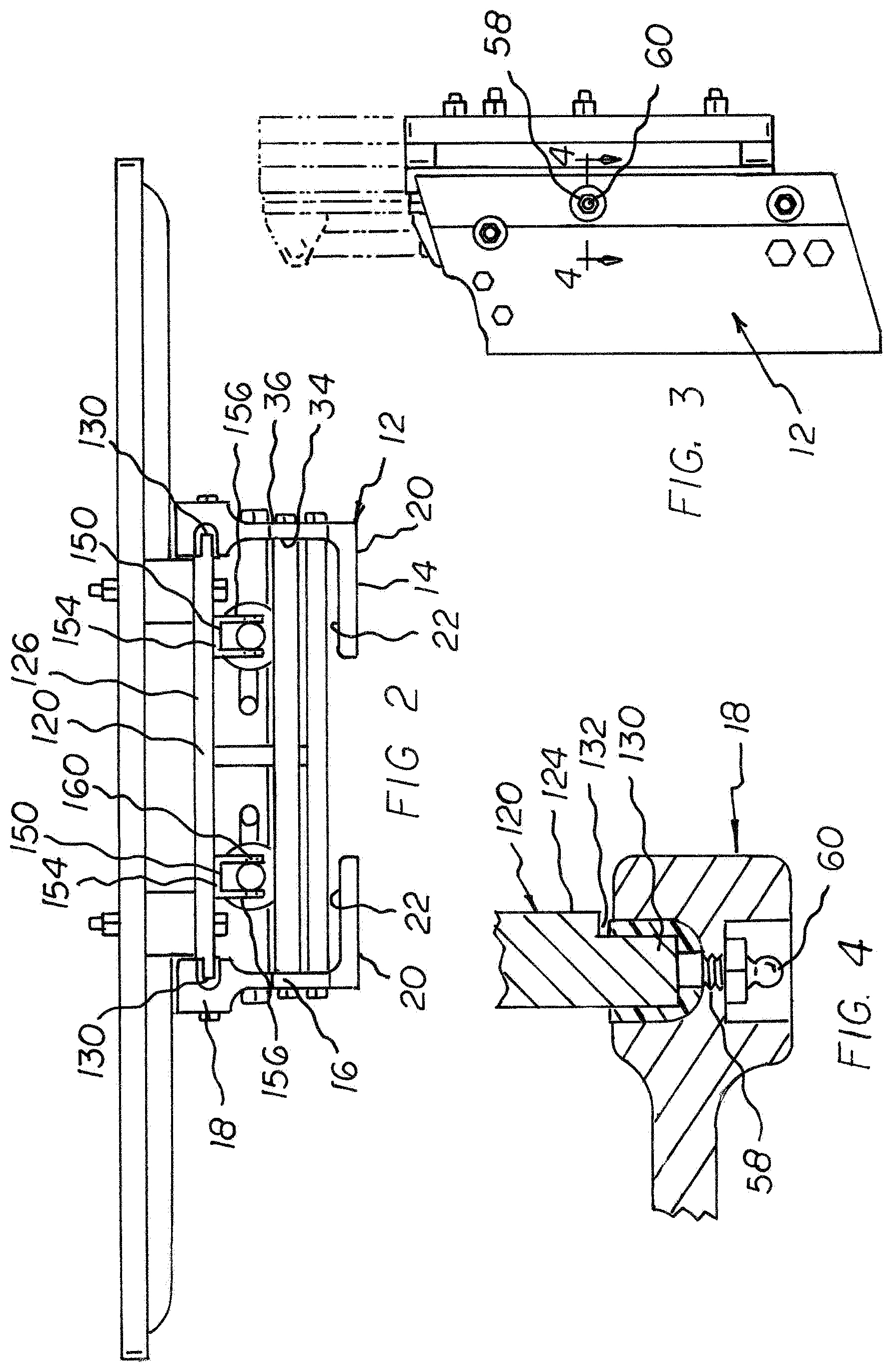 Patent US12097943 Figure 2 – Multi-engine, single mount, hydraulic jack plate with adjustable tensioning rods