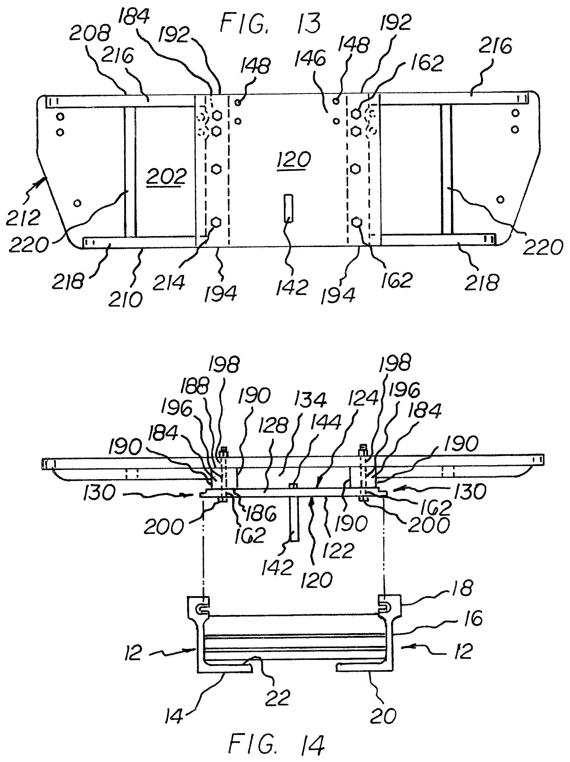 Patent US12097943 Figure 8 – Multi-engine, single mount, hydraulic jack plate with adjustable tensioning rods