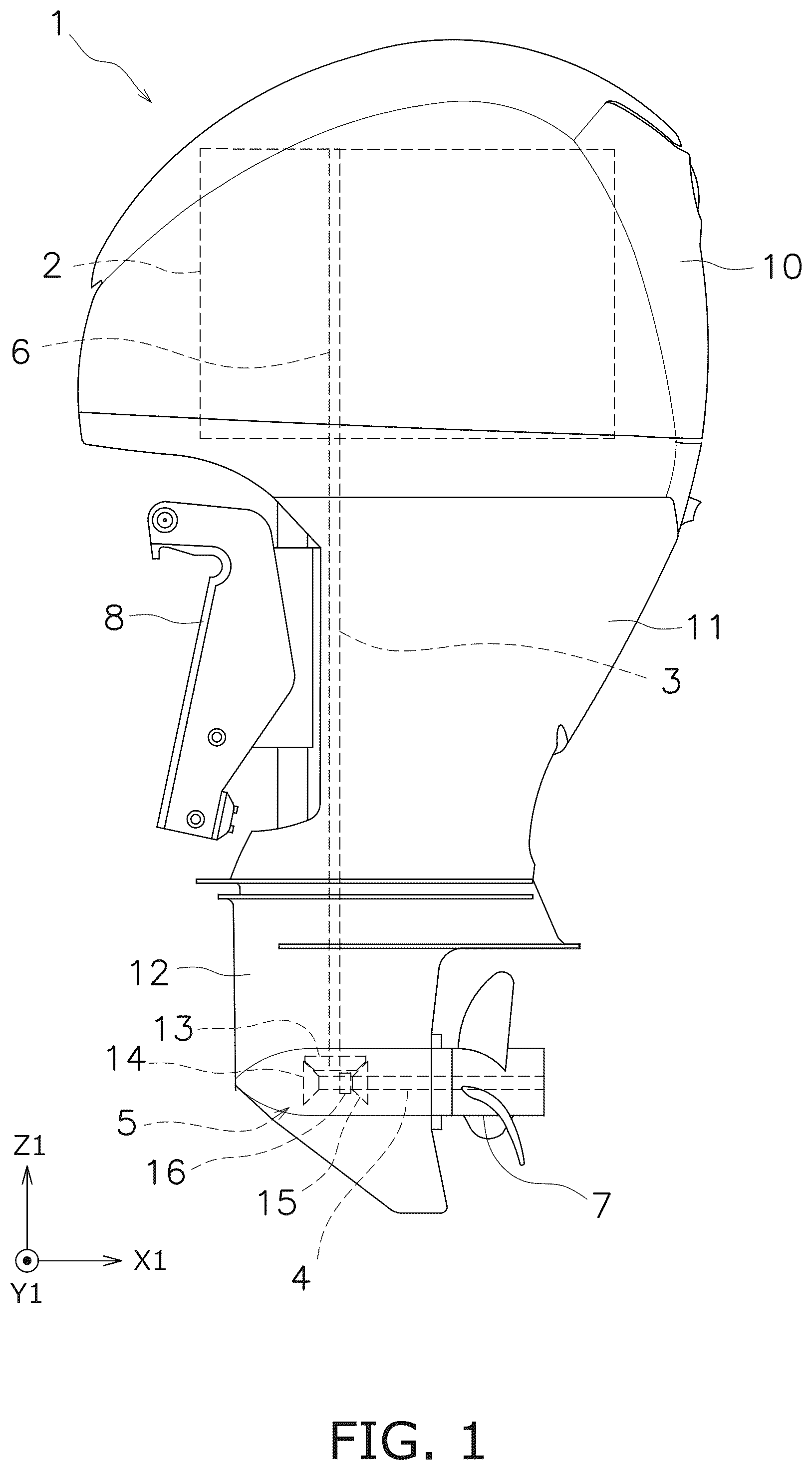 Patent US12097944 Figure 1 – Marine propulsion device