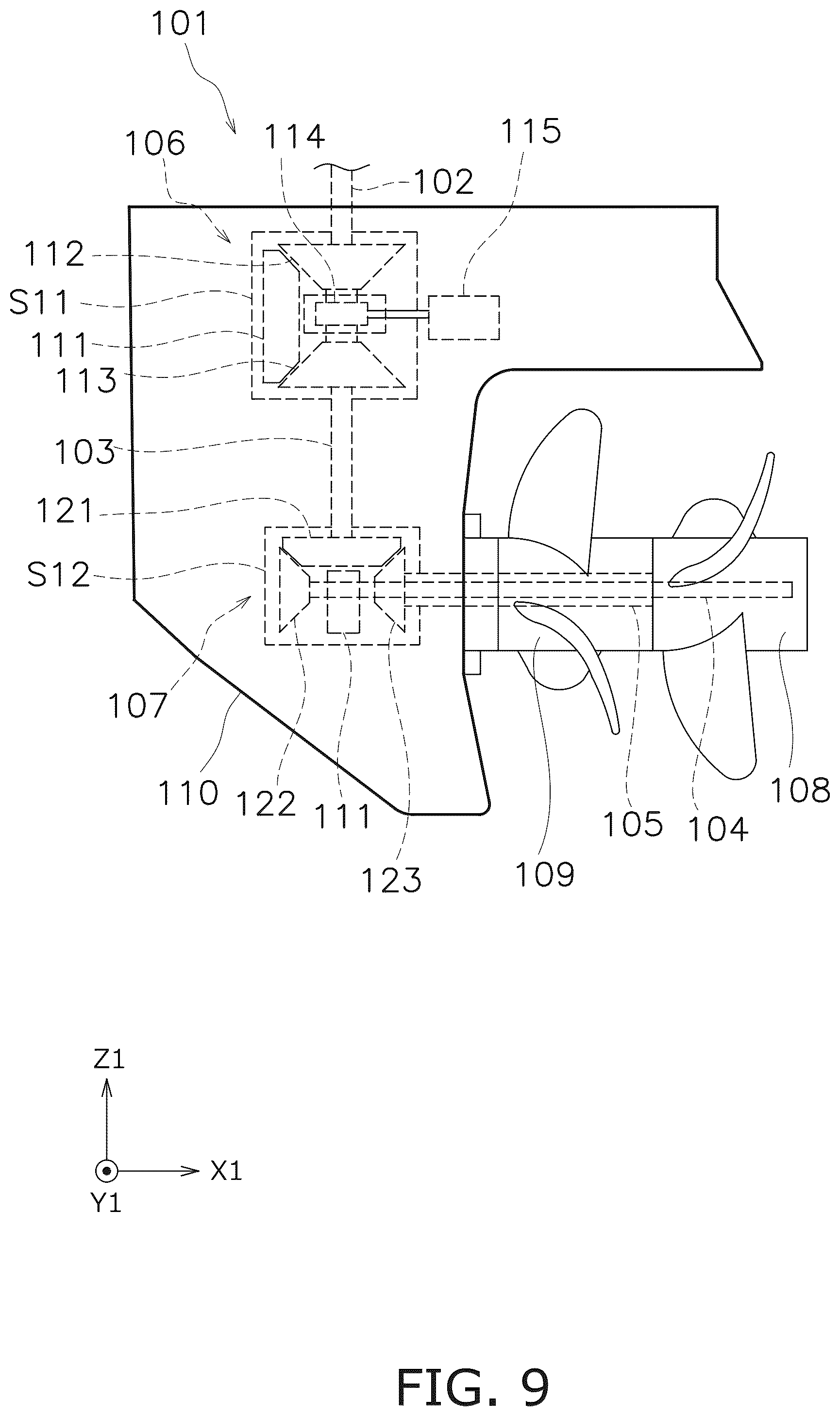 Patent US12097944 Figure 9 – Marine propulsion device