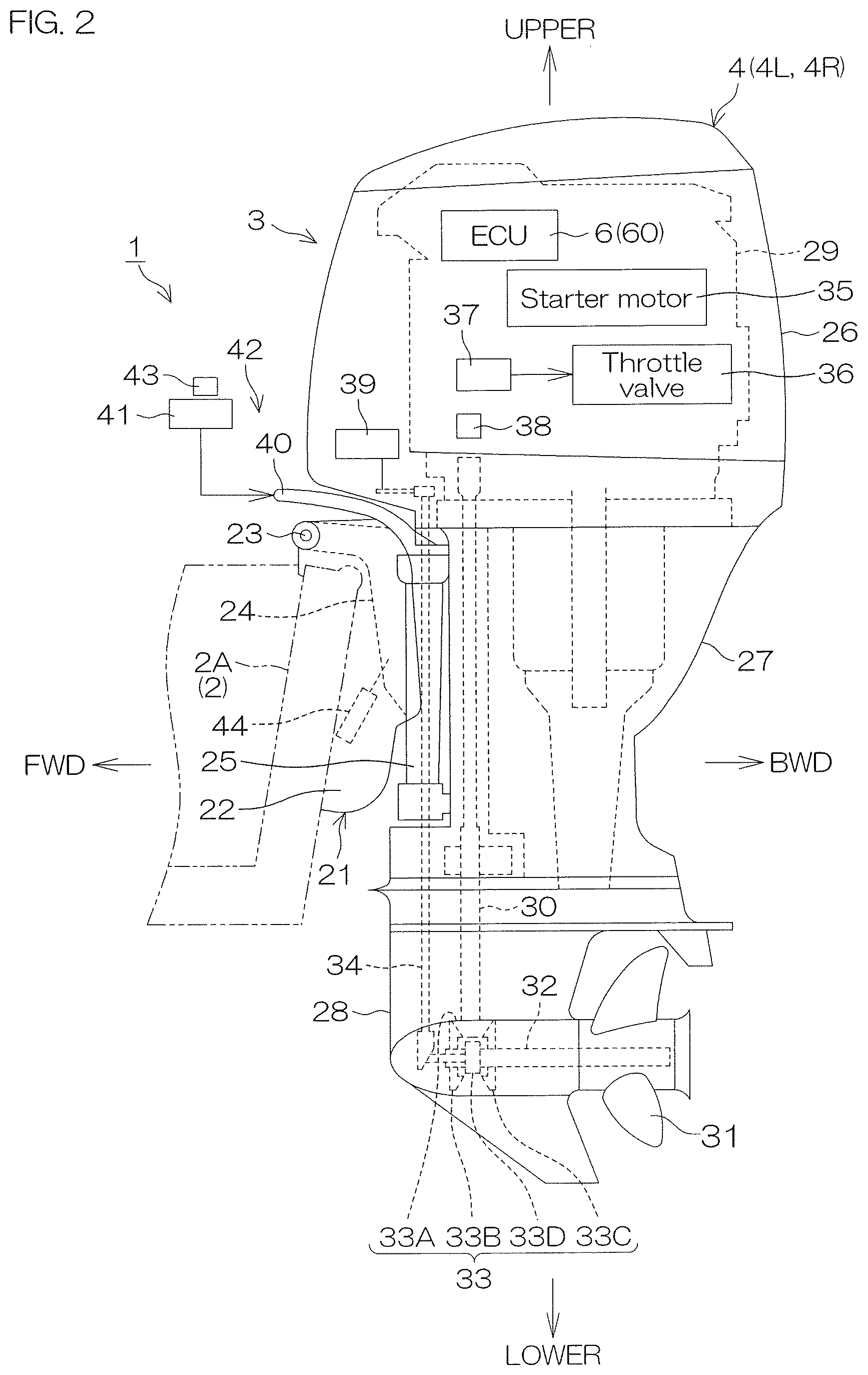 Patent US12097945 Figure 2 – Vessel operation system and vessel