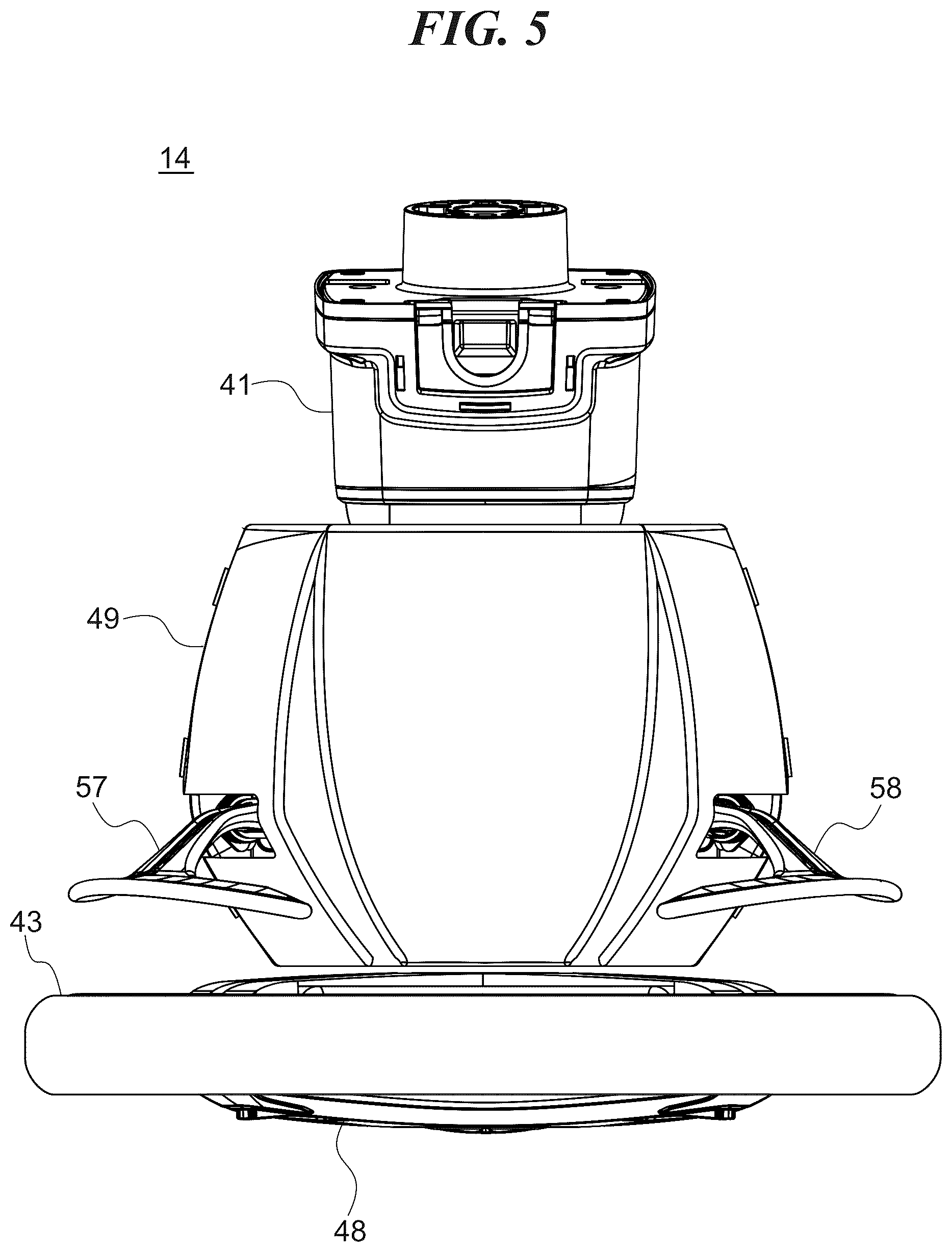 Patent US12097946 Figure 5 – Steering apparatus for marine vessel, and marine vessel