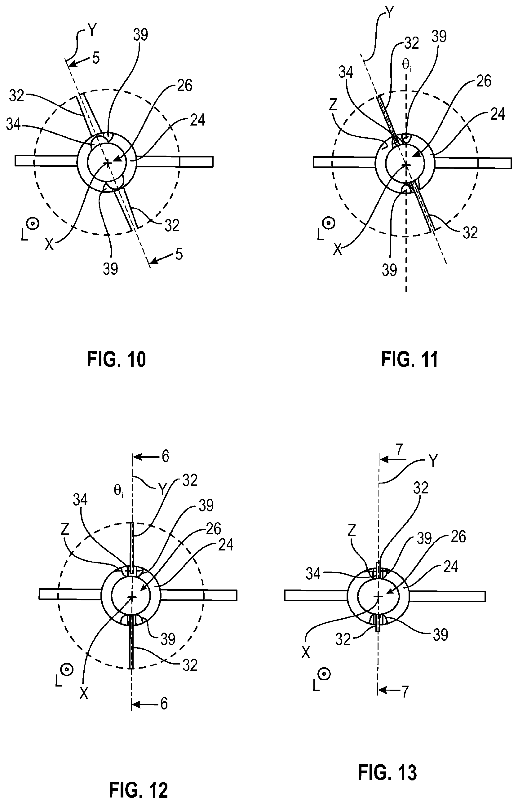Patent US12097947 Figure 5 – Propulsion unit with foldable propeller blades and method for folding the blades