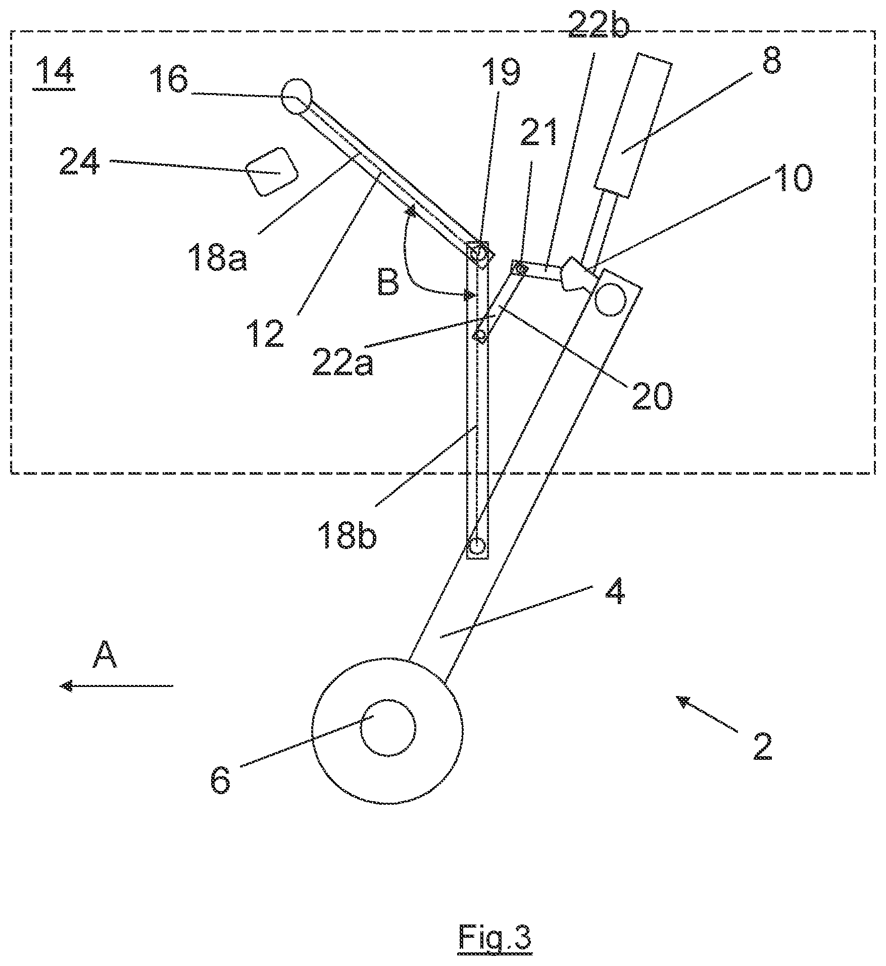 Patent US12097950 Figure 3 – Retractable aircraft landing gear