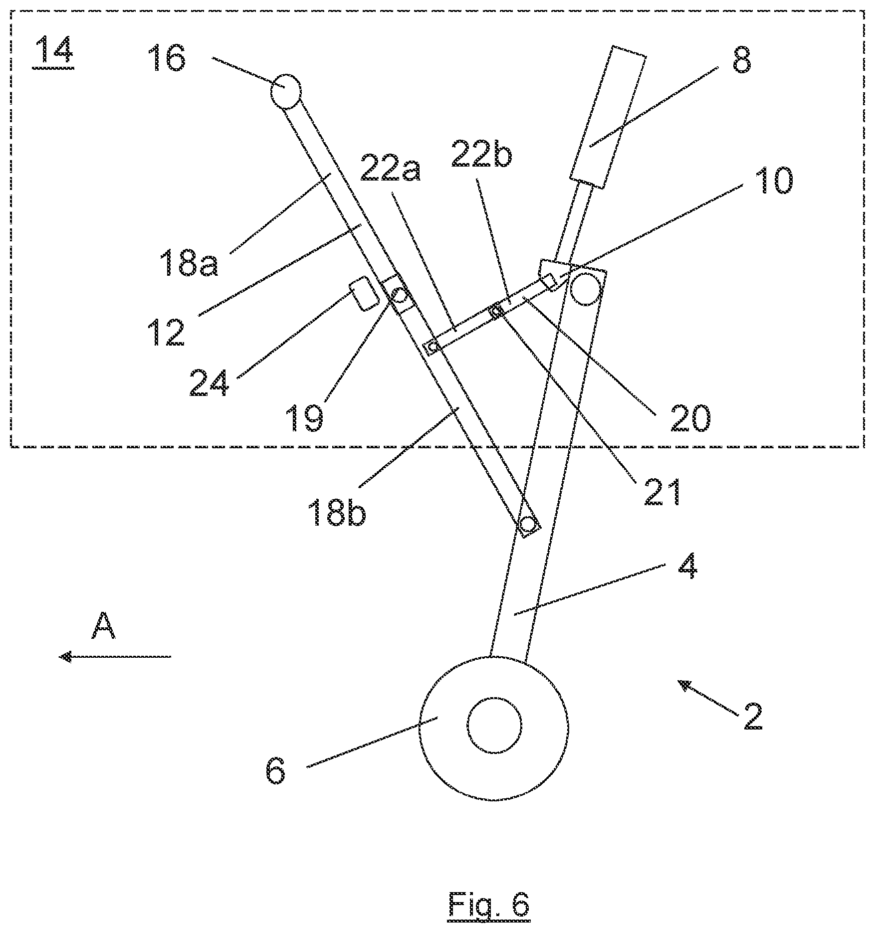 Patent US12097950 Figure 6 – Retractable aircraft landing gear