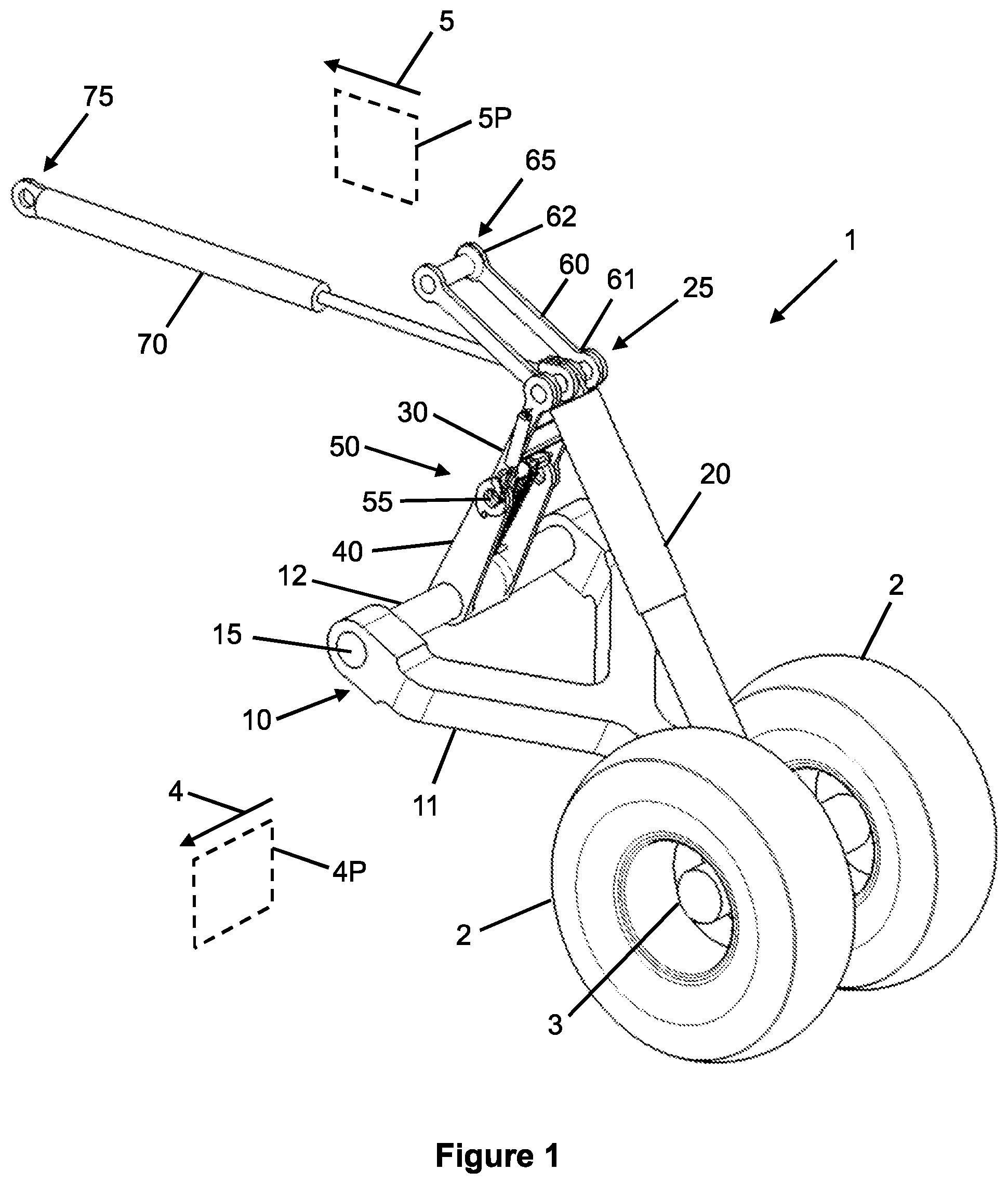 Patent US12097951 Figure 1 – Landing gear assembly
