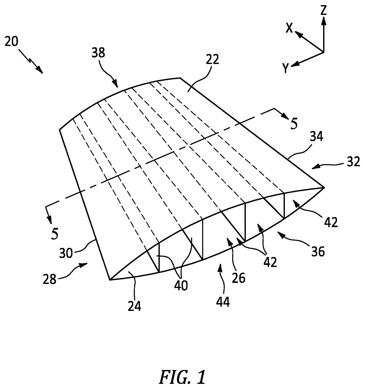 Patent US12097952 Figure 1 – Composite structure and method for forming same
