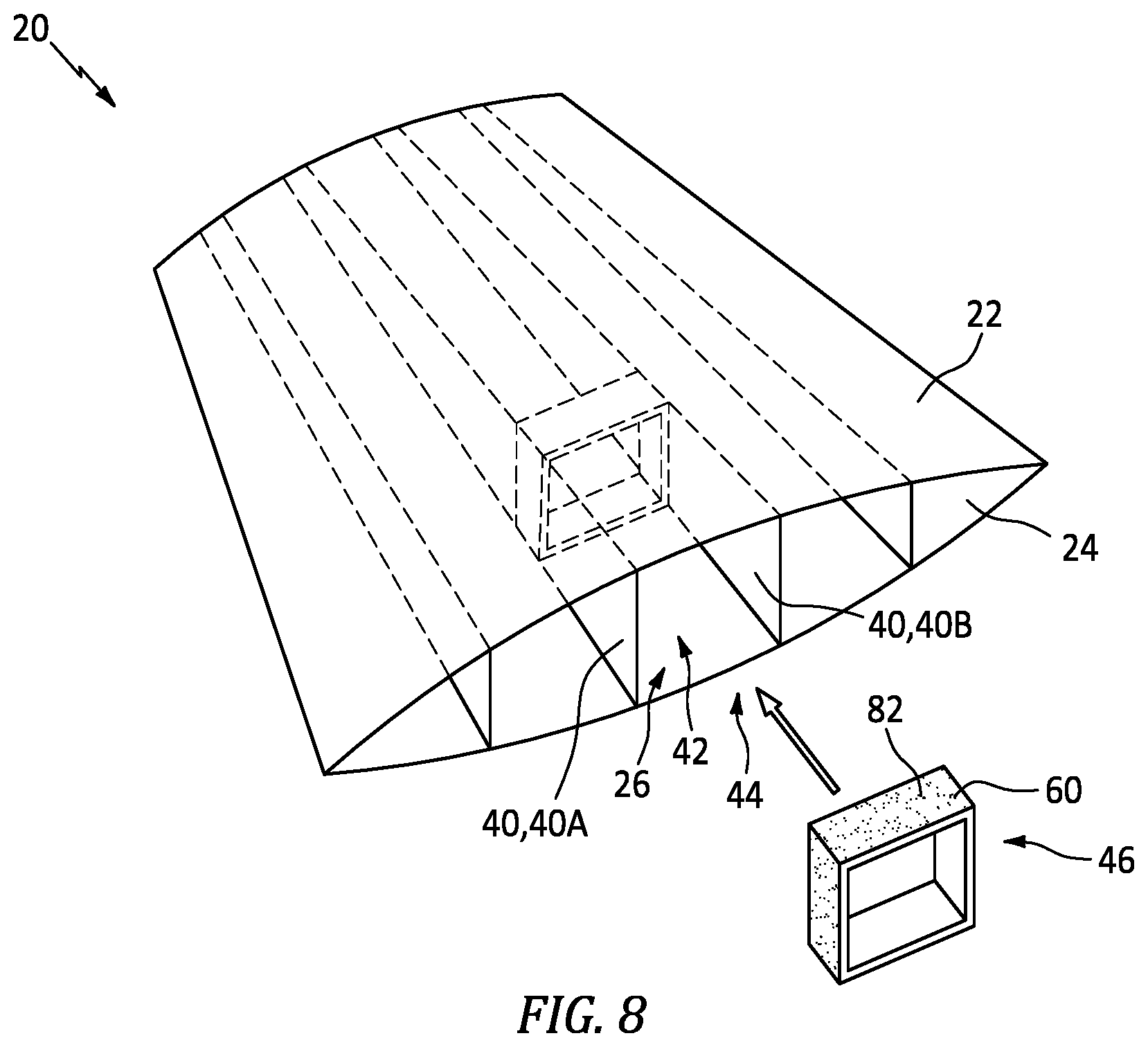 Patent US12097952 Figure 6 – Composite structure and method for forming same