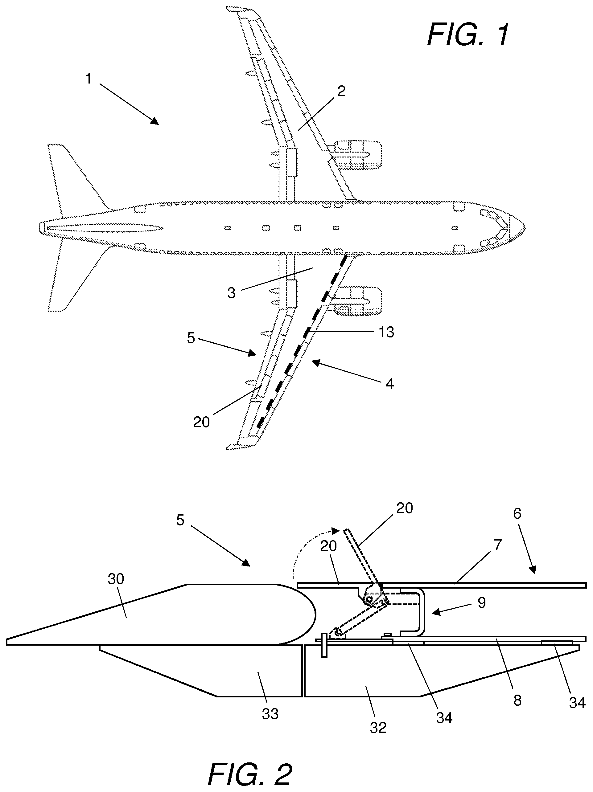 Patent US12097953 Figure 1 – Trailing edge panel support