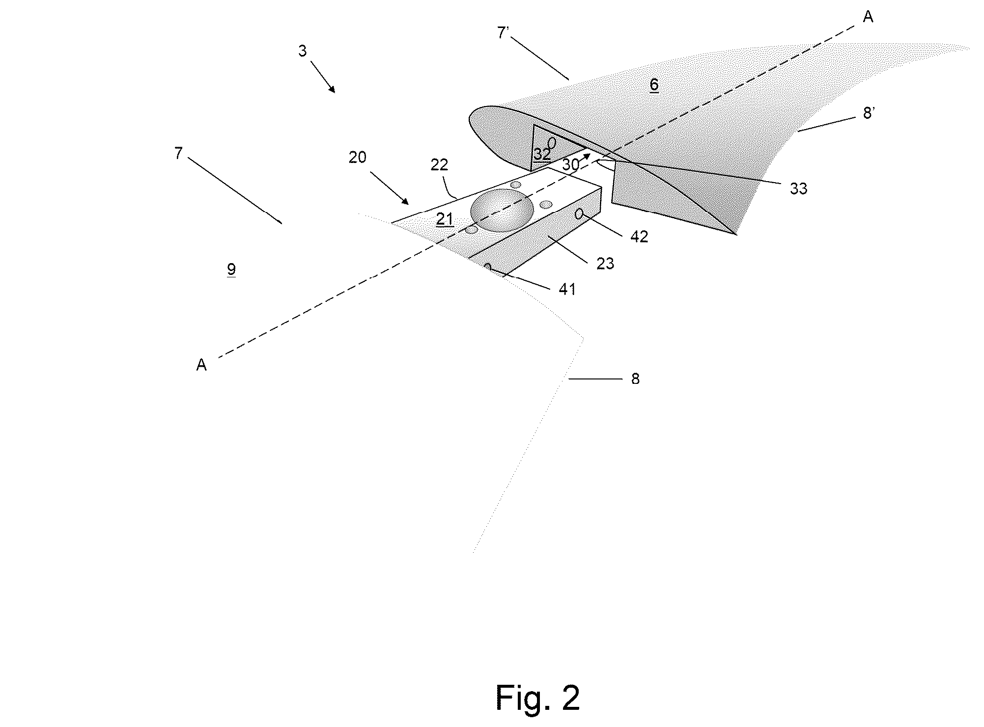Patent US12097954 Figure 2 – Moveable wing tip arrangements and methods