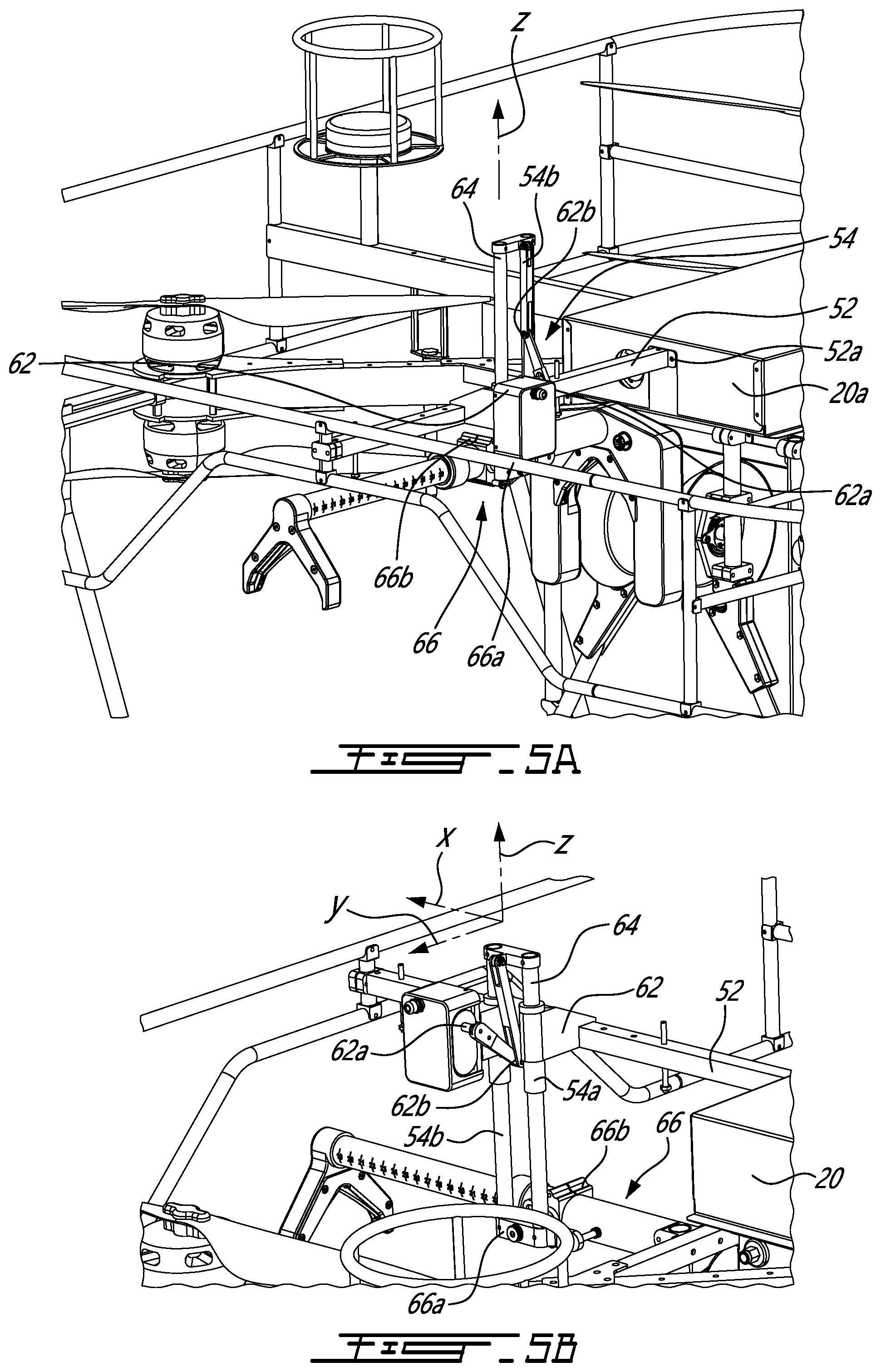 Patent US12097956 Figure 3 – Drone with tool positioning system