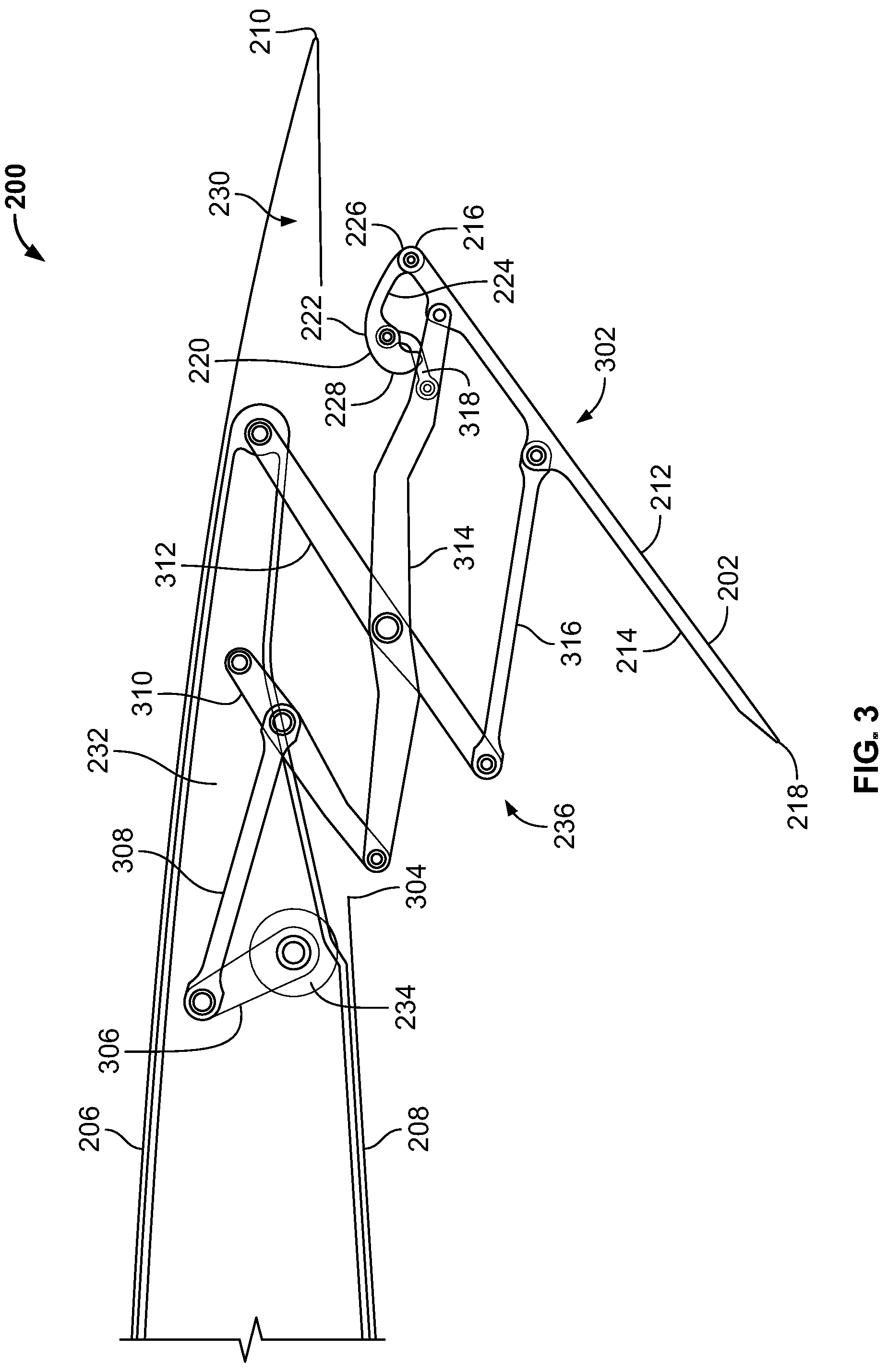 Patent US12097959 Figure 3 – Underwing-mounted trailing edge flaps for wings of aircraft
