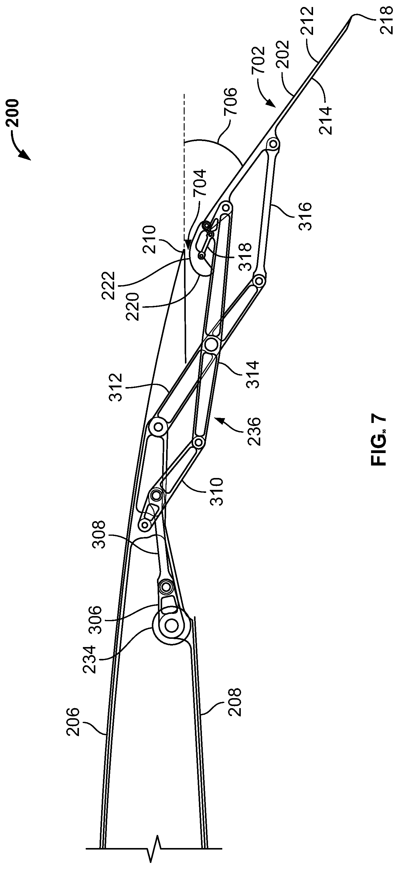 Patent US12097959 Figure 7 – Underwing-mounted trailing edge flaps for wings of aircraft