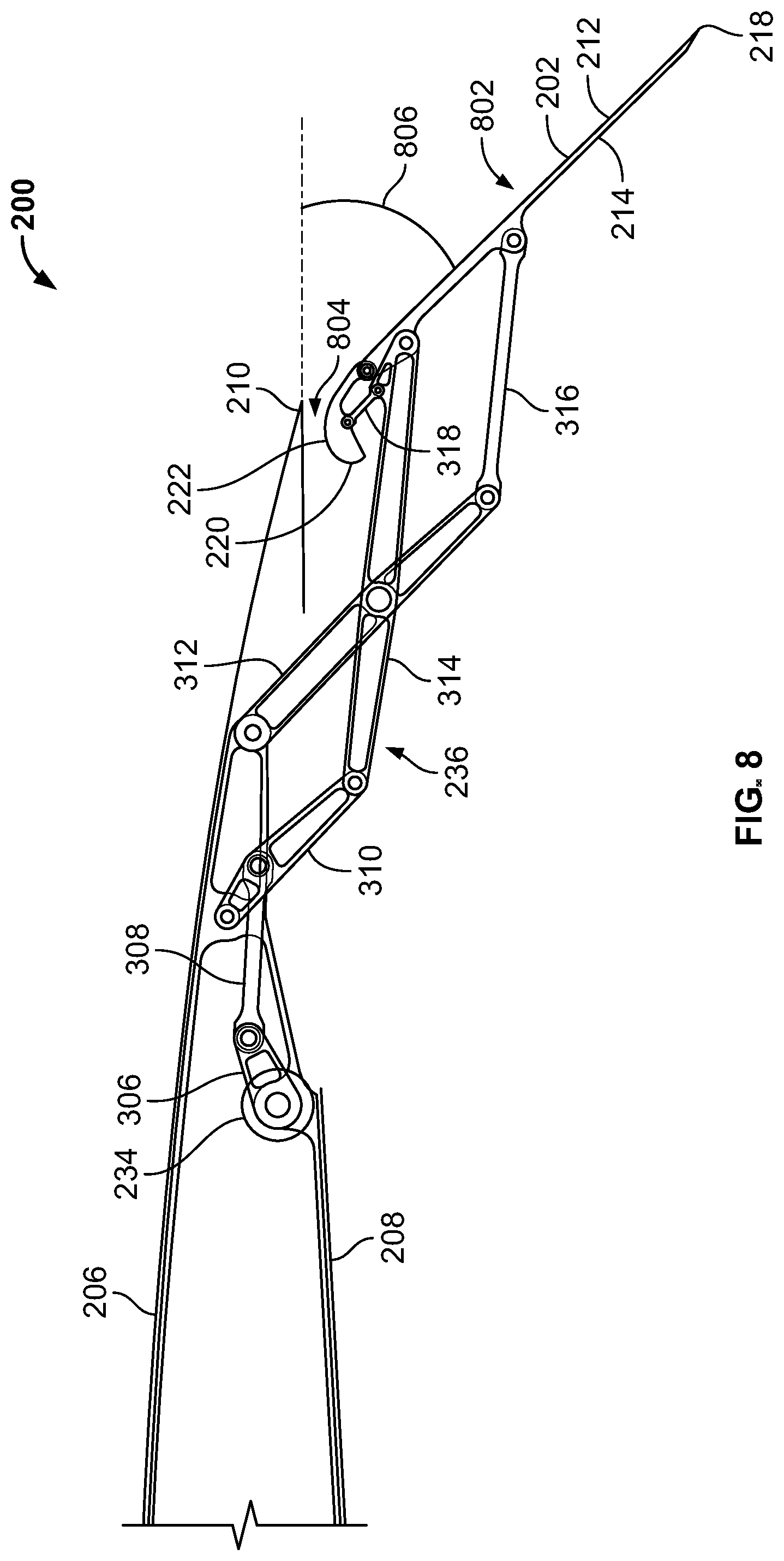 Patent US12097959 Figure 8 – Underwing-mounted trailing edge flaps for wings of aircraft