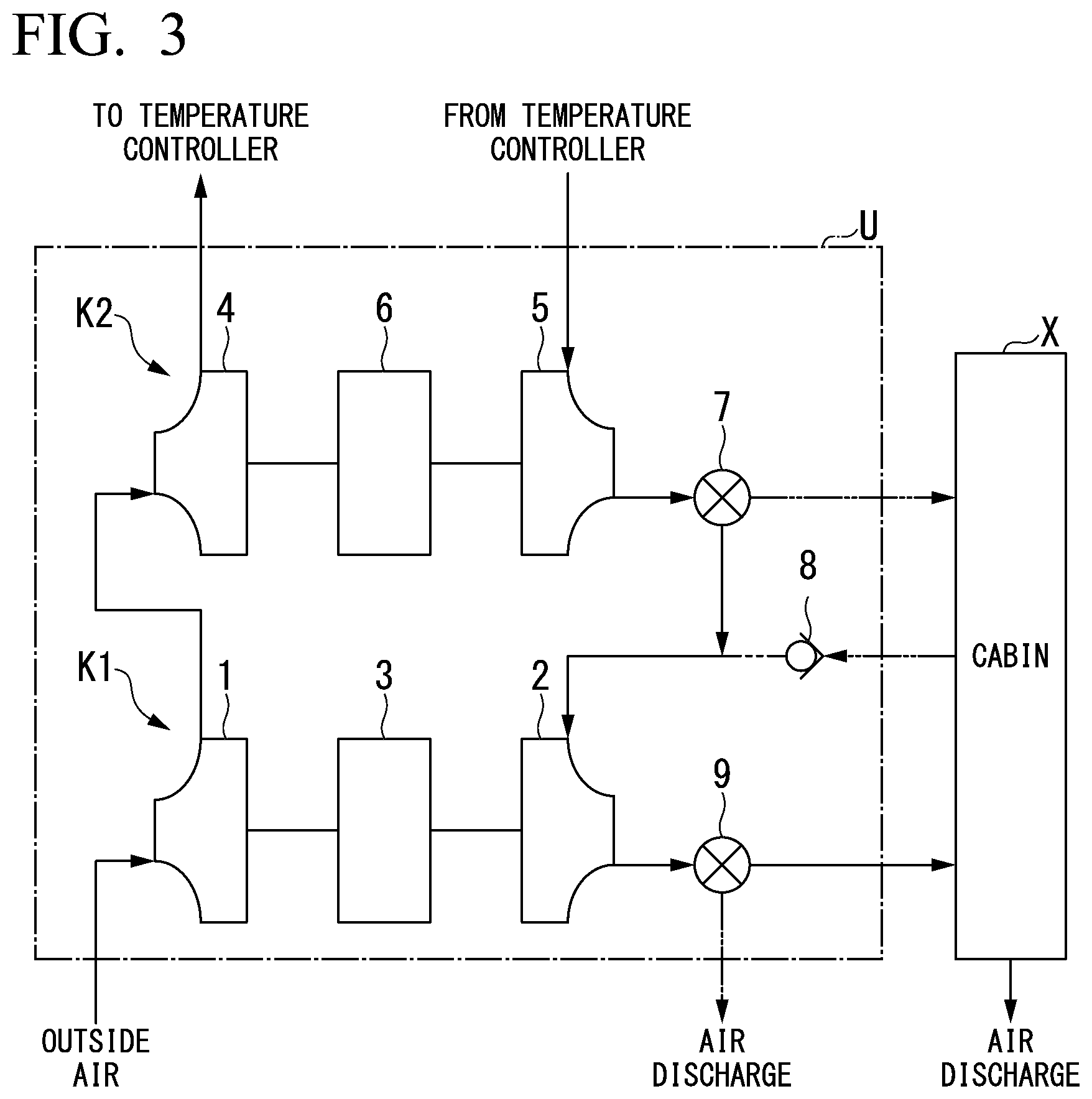 Patent US12097961 Figure 3 – Aircraft air conditioning device