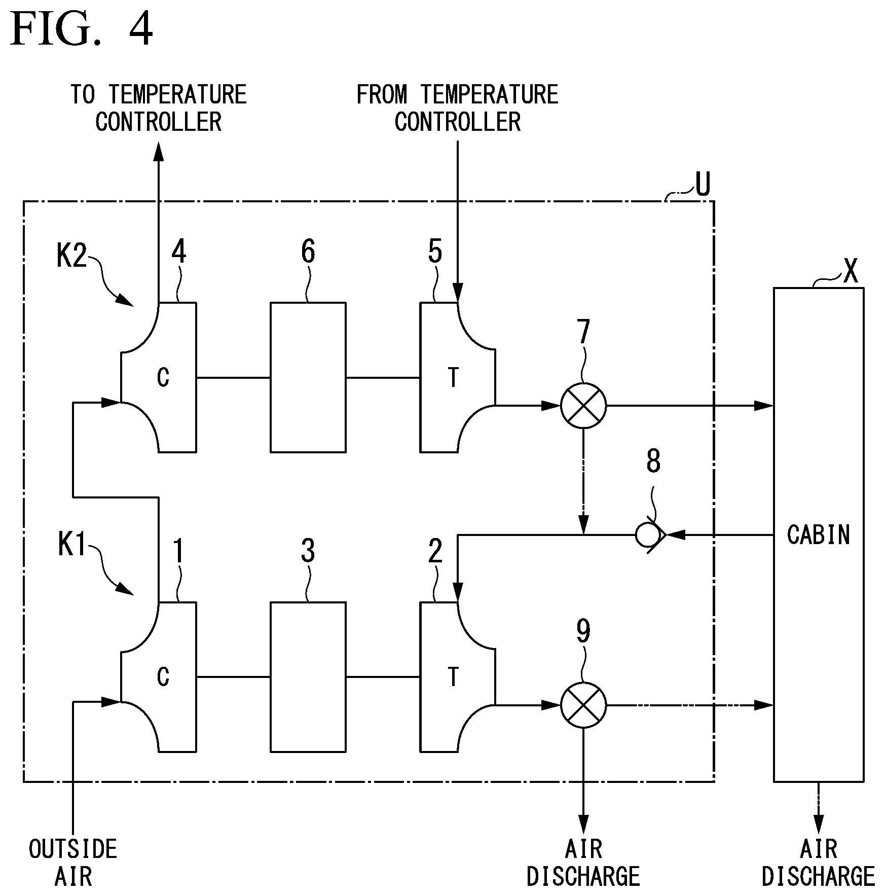 Patent US12097961 Figure 4 – Aircraft air conditioning device