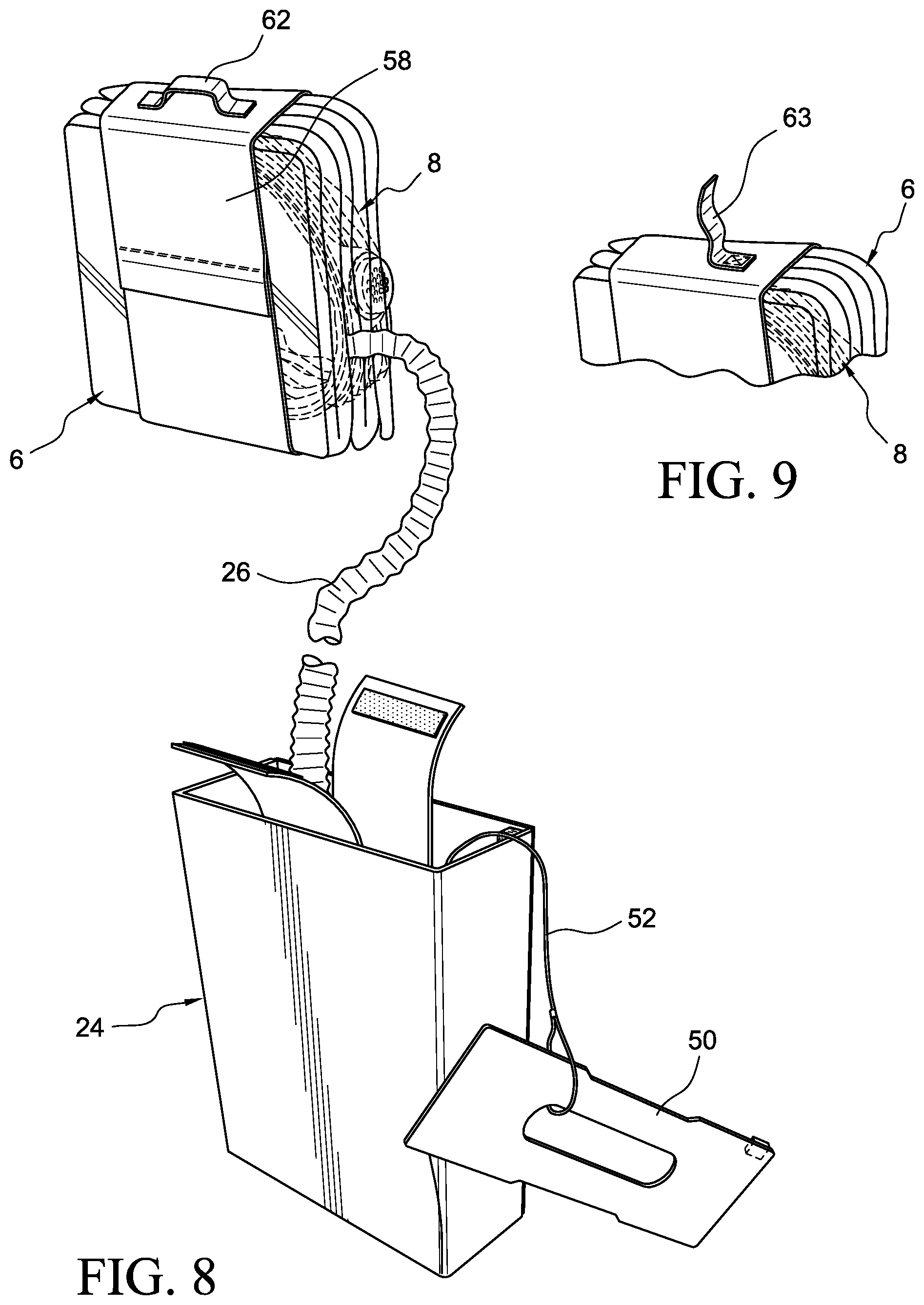 Patent US12097964 Figure 5 – Emergency vision system with fixed and hand-held enclosures