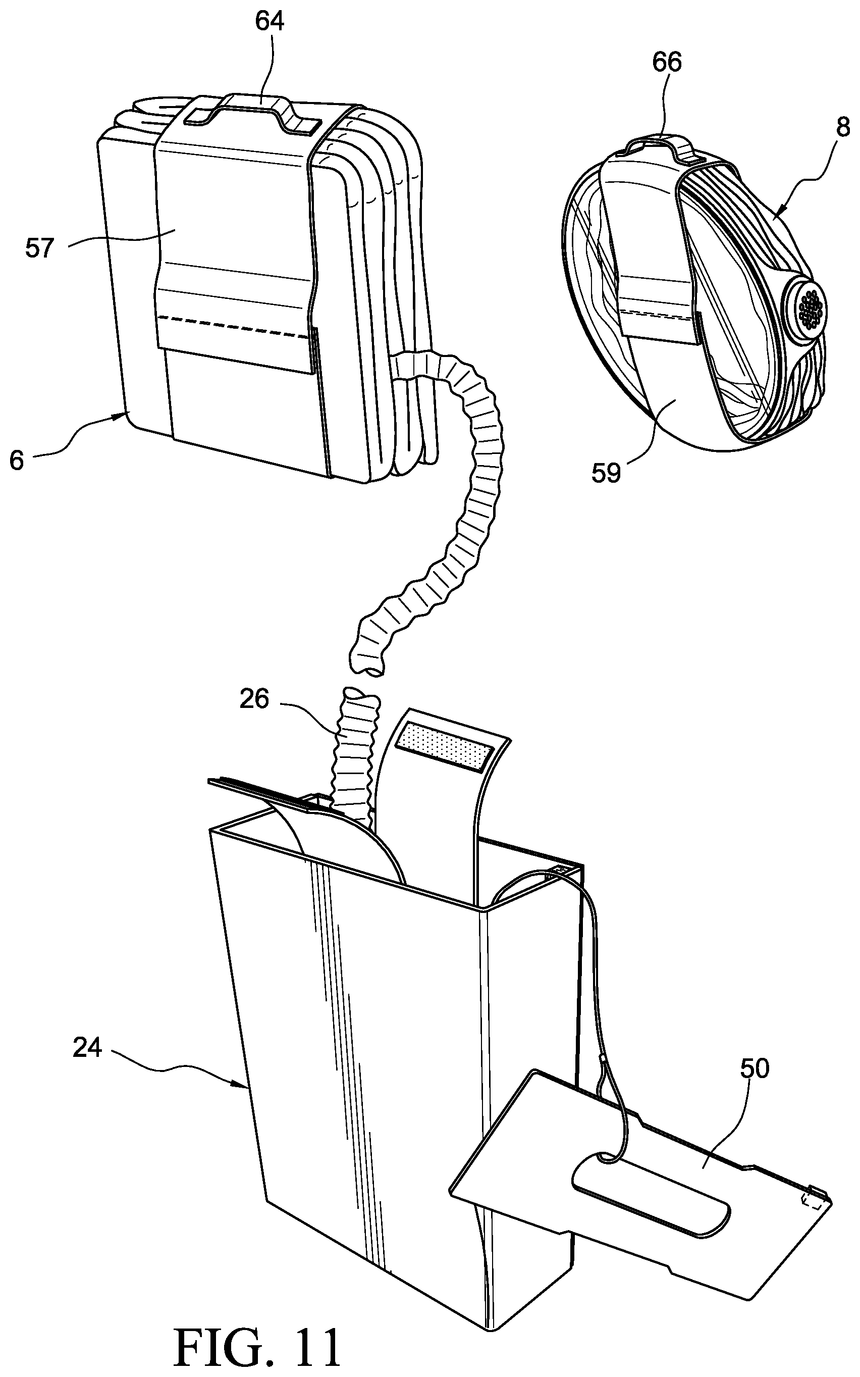 Patent US12097964 Figure 7 – Emergency vision system with fixed and hand-held enclosures