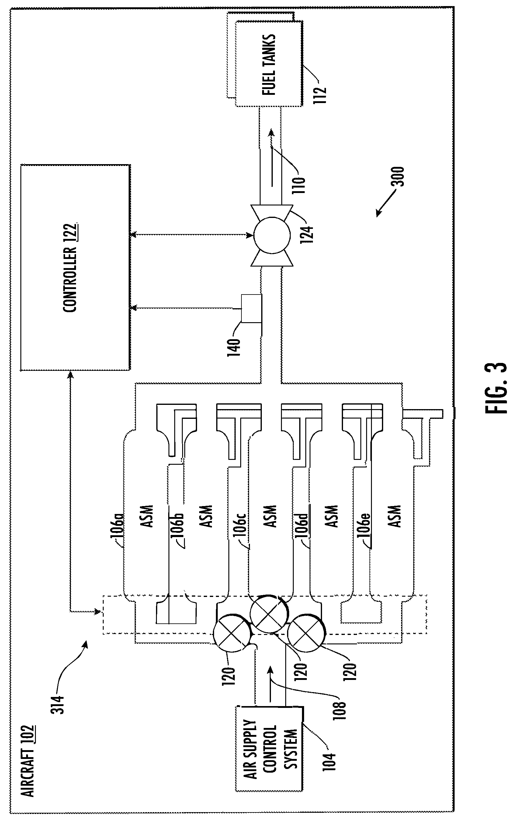 Patent US12097968 Figure 3 – System and method for air separation module management