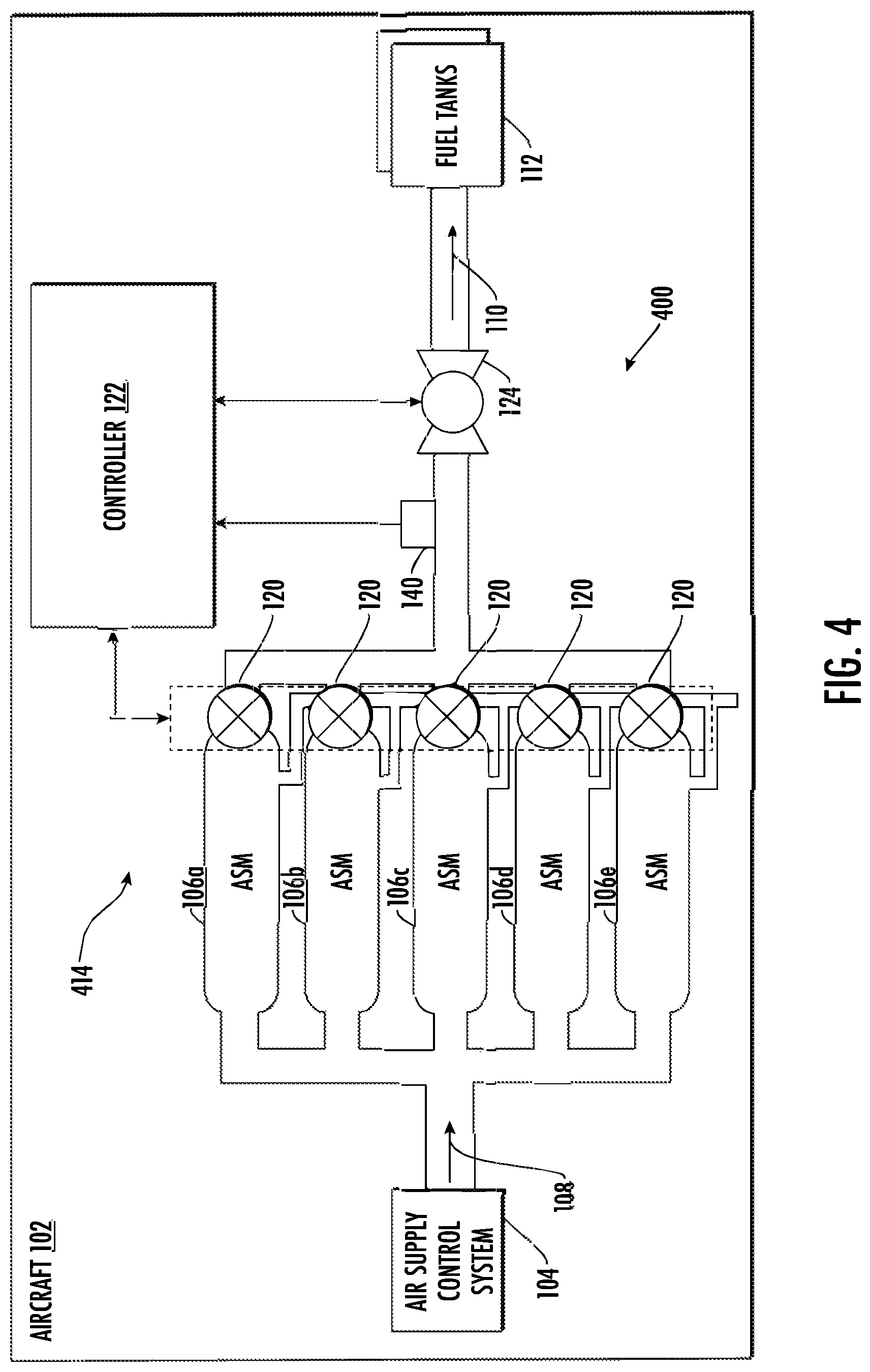 Patent US12097968 Figure 4 – System and method for air separation module management
