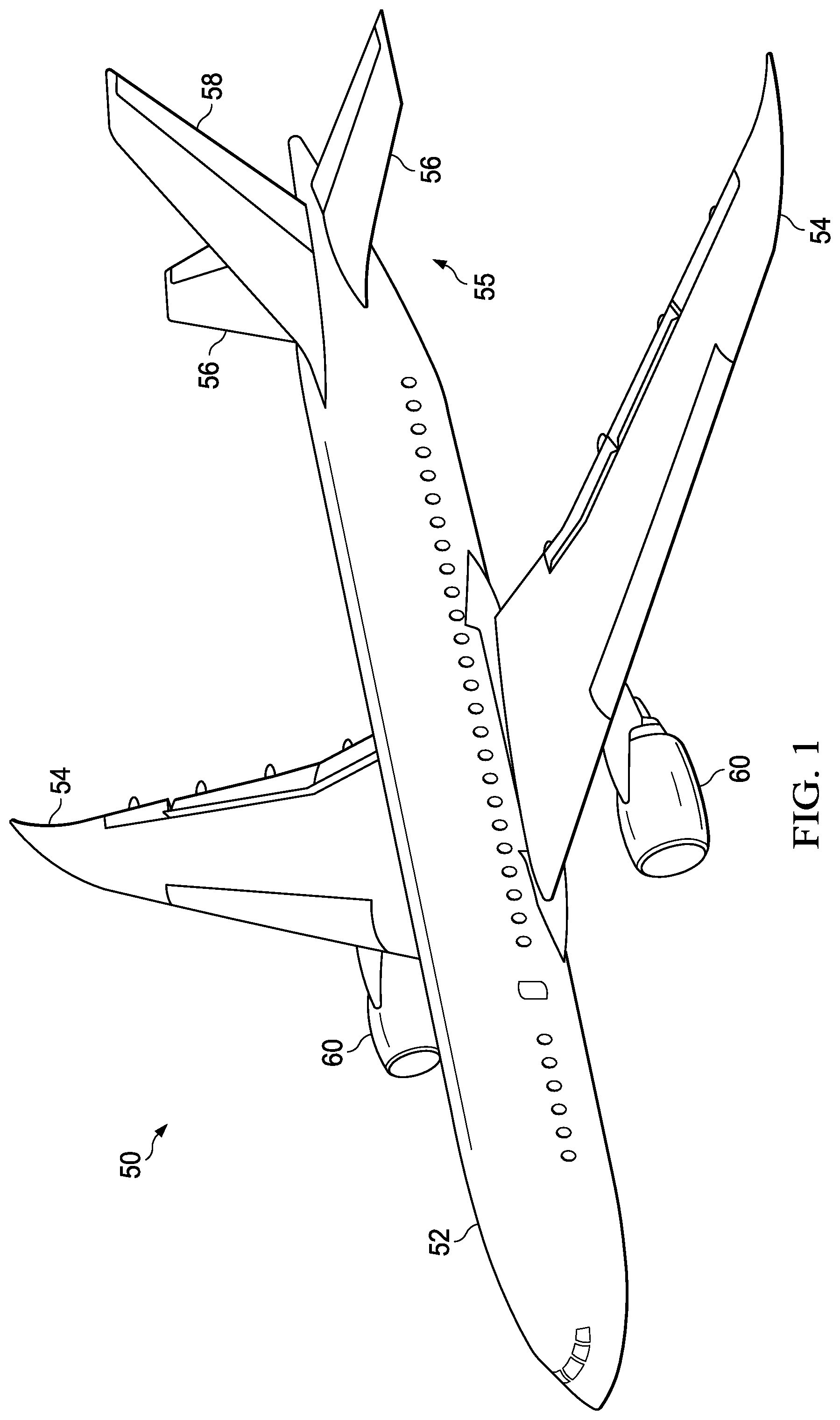 Patent US12097973 Figure 1 – Composite wing panels and fabrication method