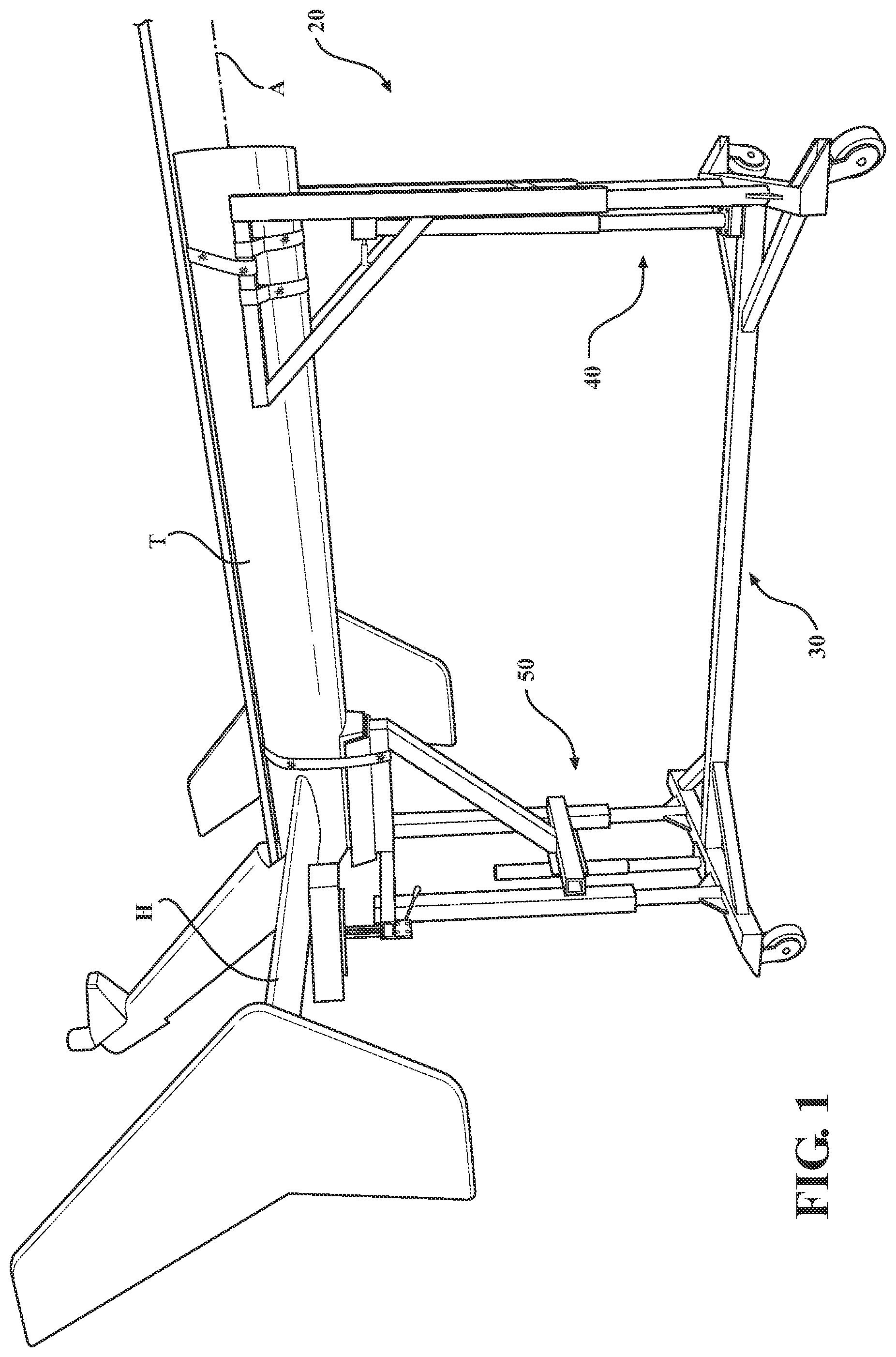 Patent US12097975 Figure 1 – Tail boom support stand assembly