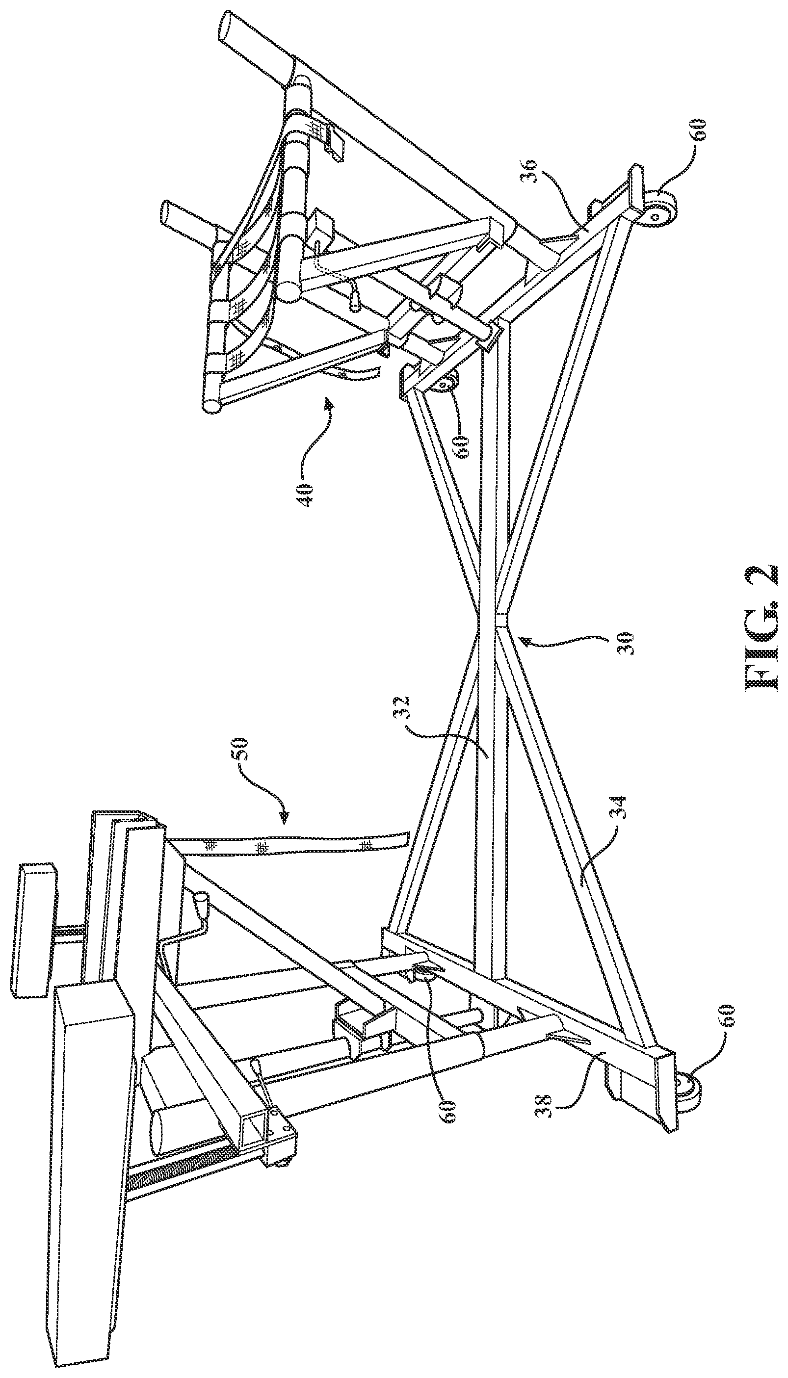Patent US12097975 Figure 2 – Tail boom support stand assembly