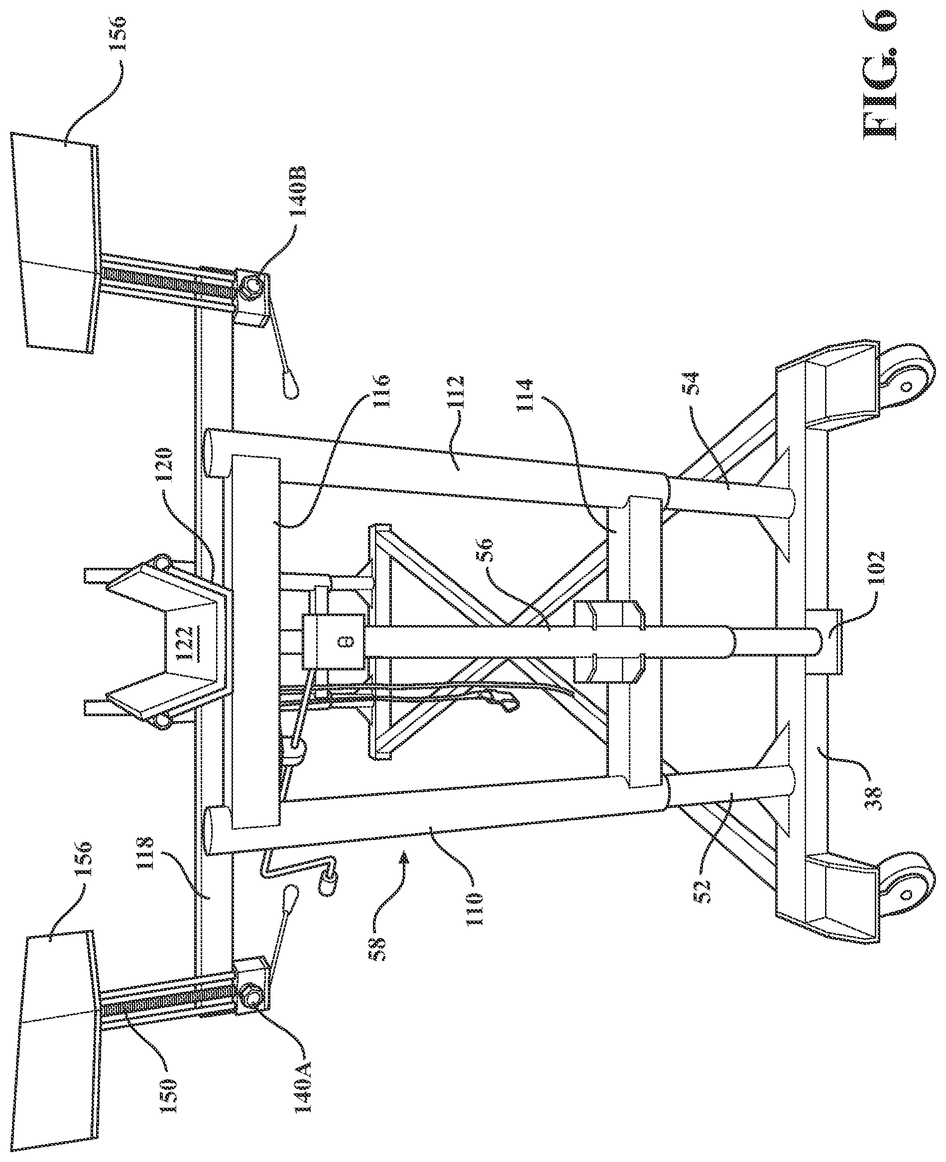 Patent US12097975 Figure 6 – Tail boom support stand assembly