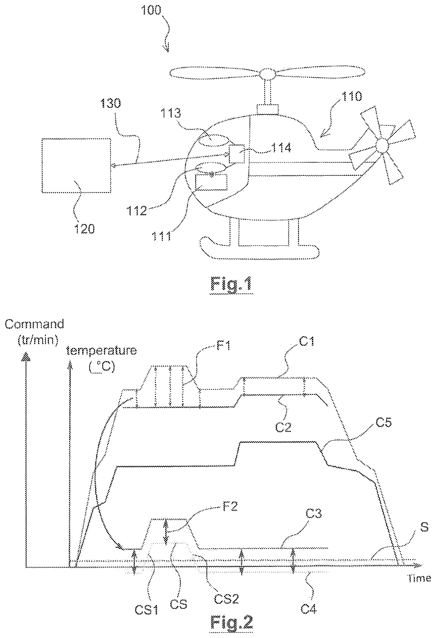 Patent US12097977 Figure 1 – System for monitoring the health of a helicopter