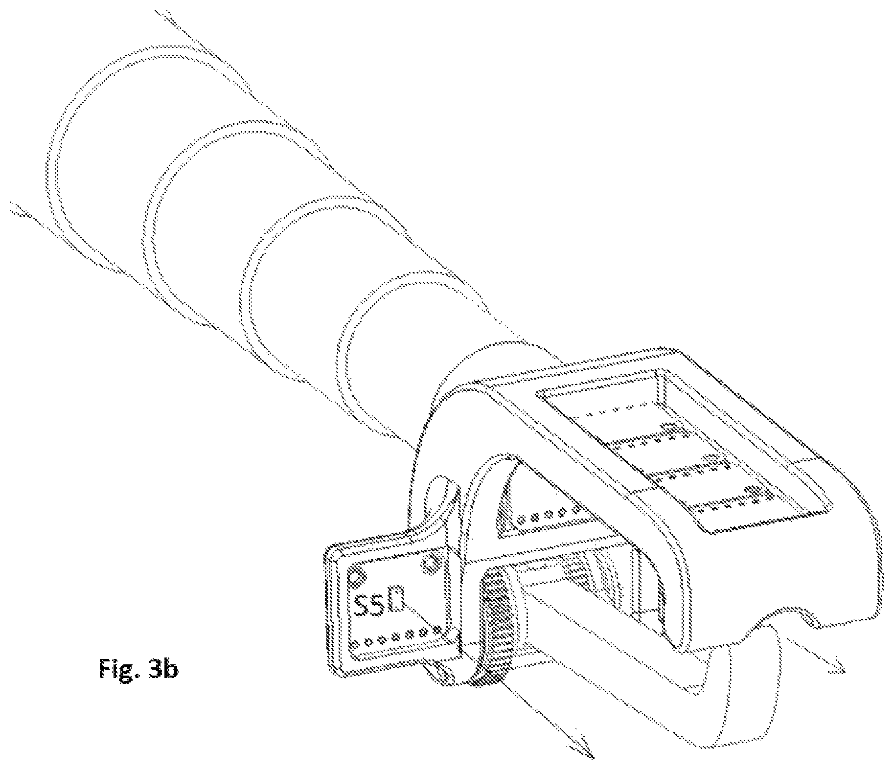 Patent US12097978 Figure 5 – Docking structure for satellite docking including a parallel manipulator with a telescopic capturing pincher and a plurality of motorized clamps