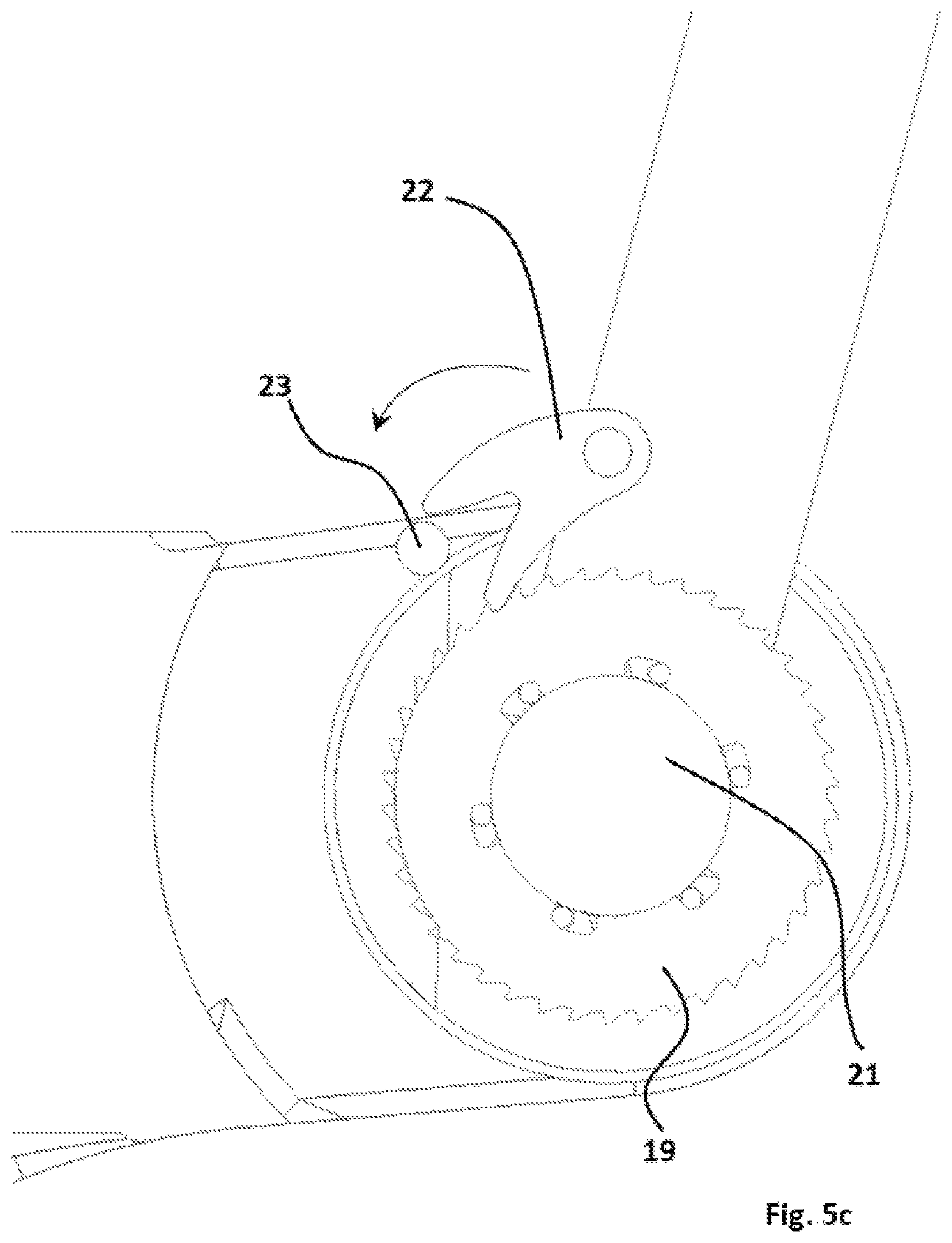 Patent US12097978 Figure 13 – Docking structure for satellite docking including a parallel manipulator with a telescopic capturing pincher and a plurality of motorized clamps