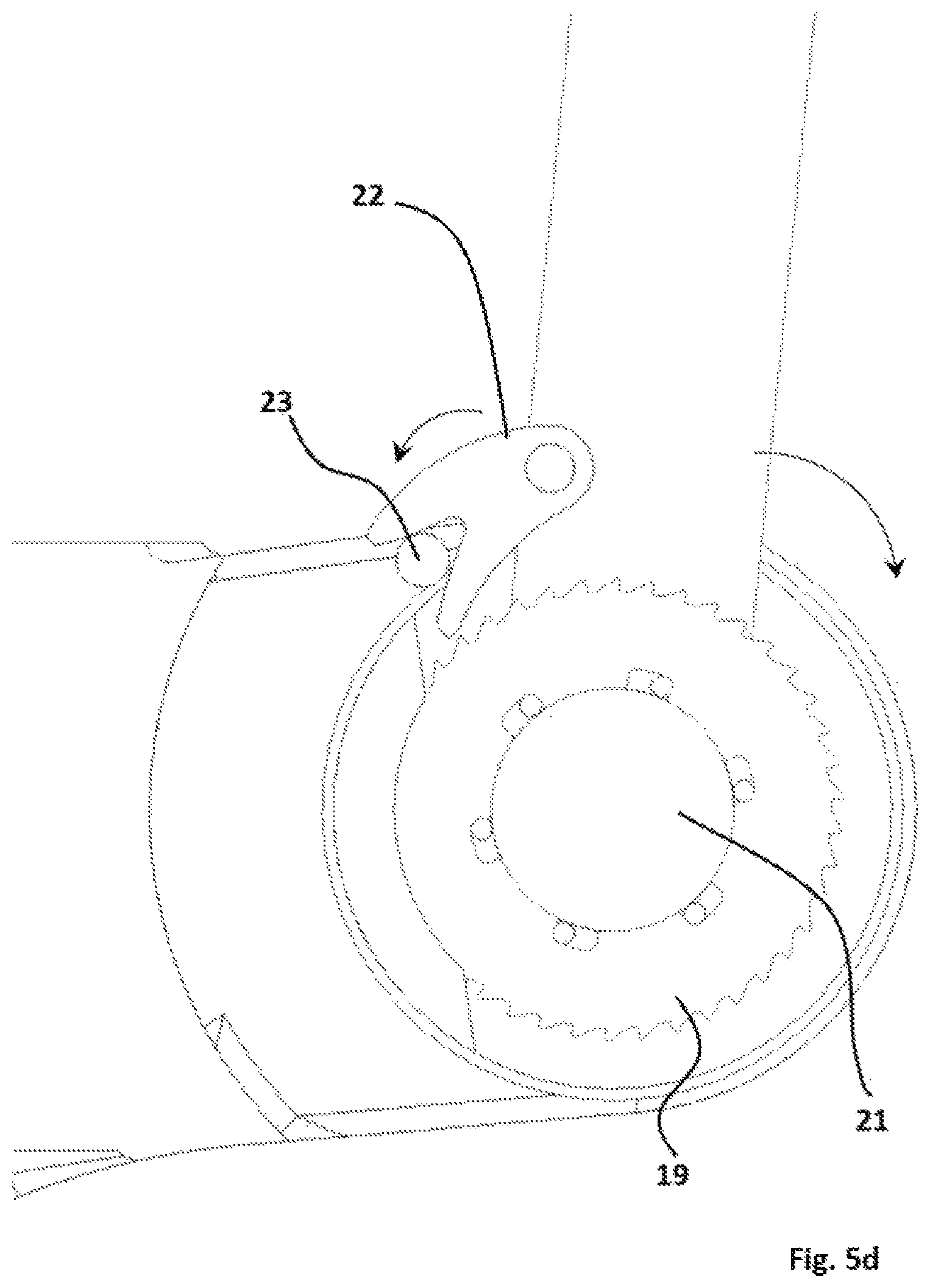 Patent US12097978 Figure 14 – Docking structure for satellite docking including a parallel manipulator with a telescopic capturing pincher and a plurality of motorized clamps