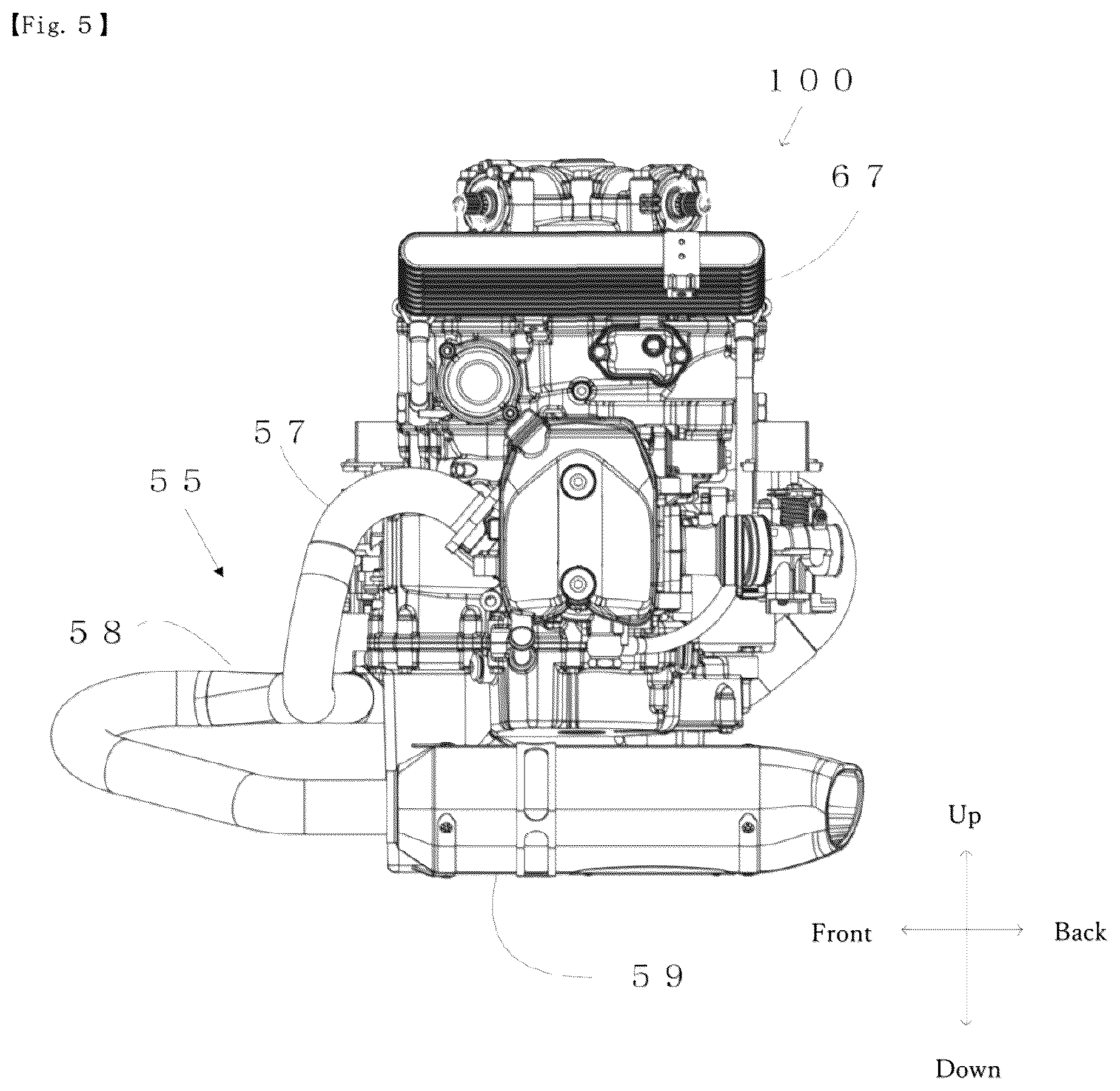 Patent US12097980 Figure 5 – Engine device for unmanned flying apparatus