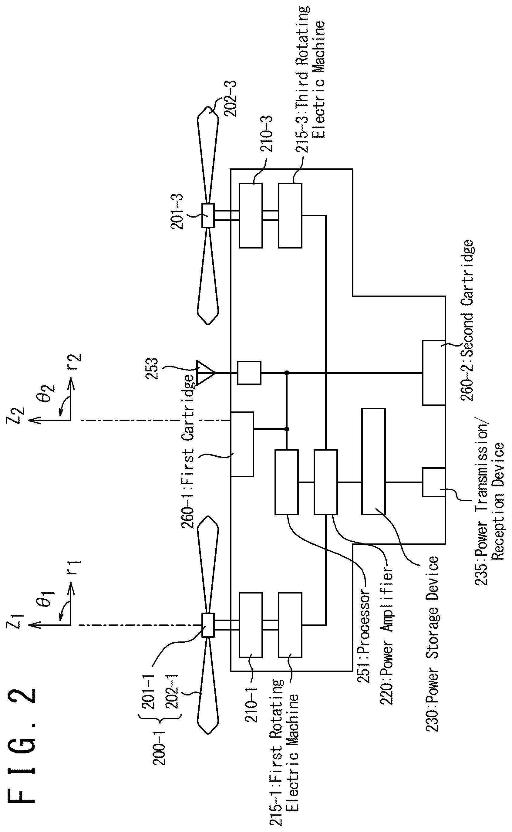 Patent US12097981 Figure 2 – Flying object and flying object system