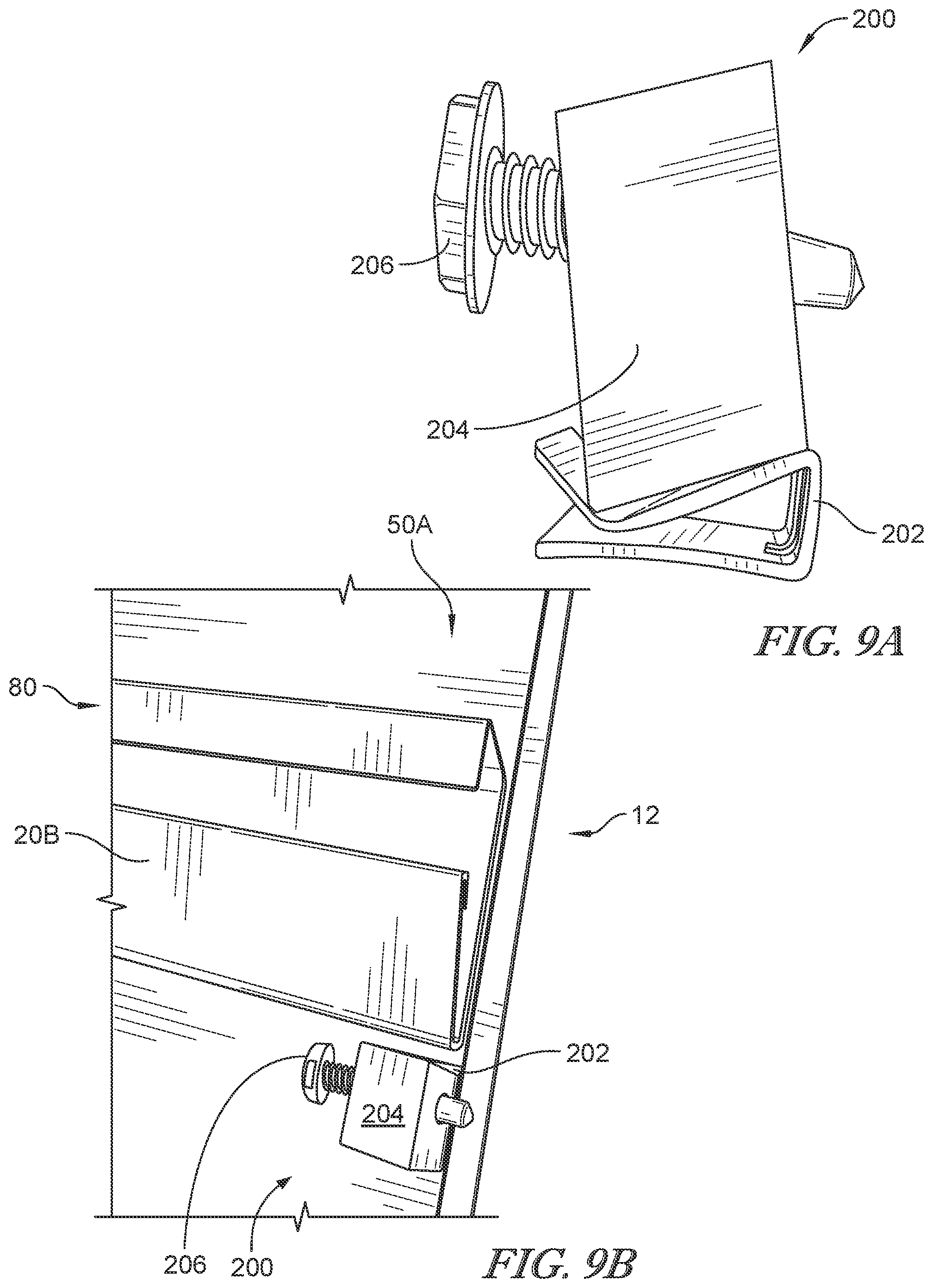 Patent US12097994 Figure 6 – Rail support system for a dunnage container