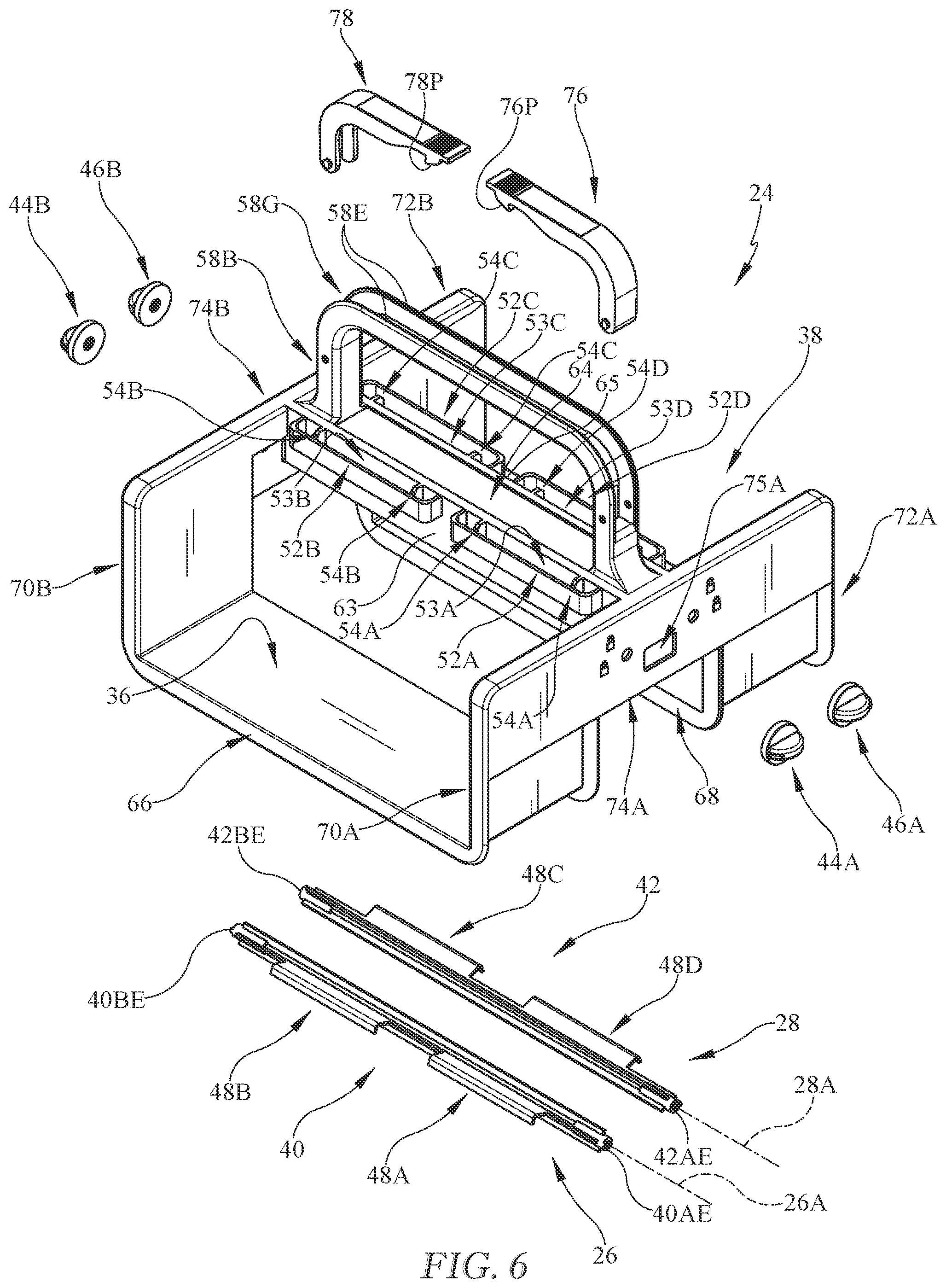 Patent US12097995 Figure 5 – Customizable caddy for tilt bins