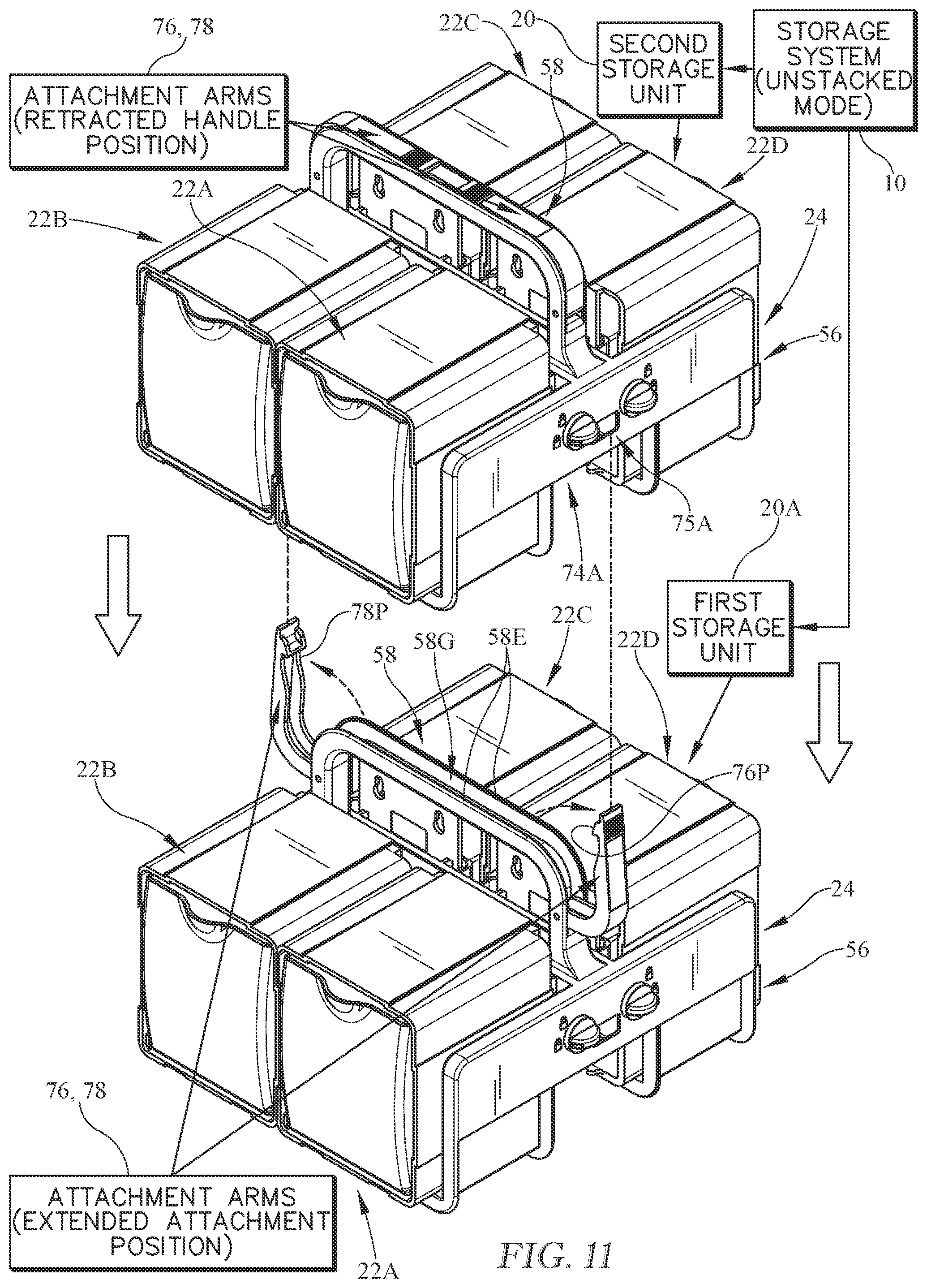 Patent US12097995 Figure 9 – Customizable caddy for tilt bins