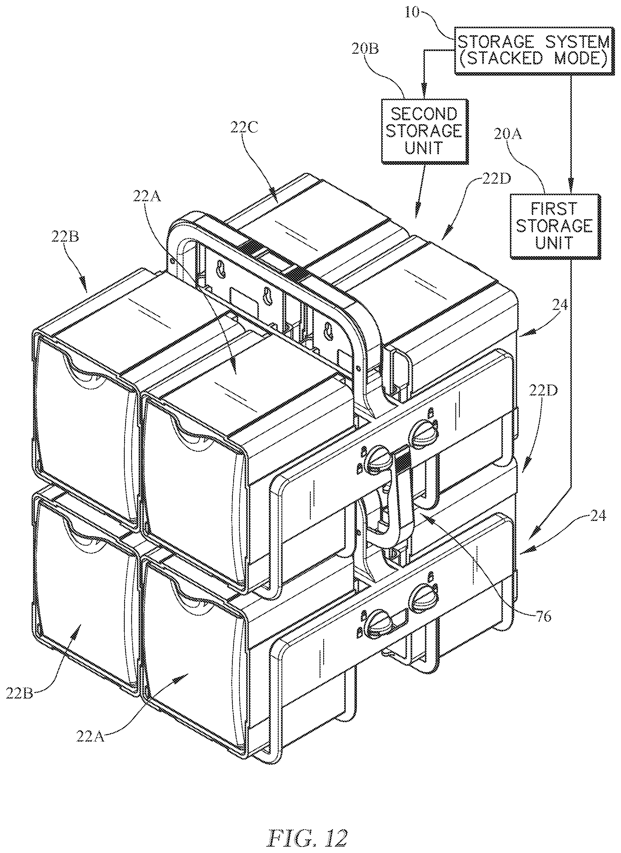 Patent US12097995 Figure 10 – Customizable caddy for tilt bins