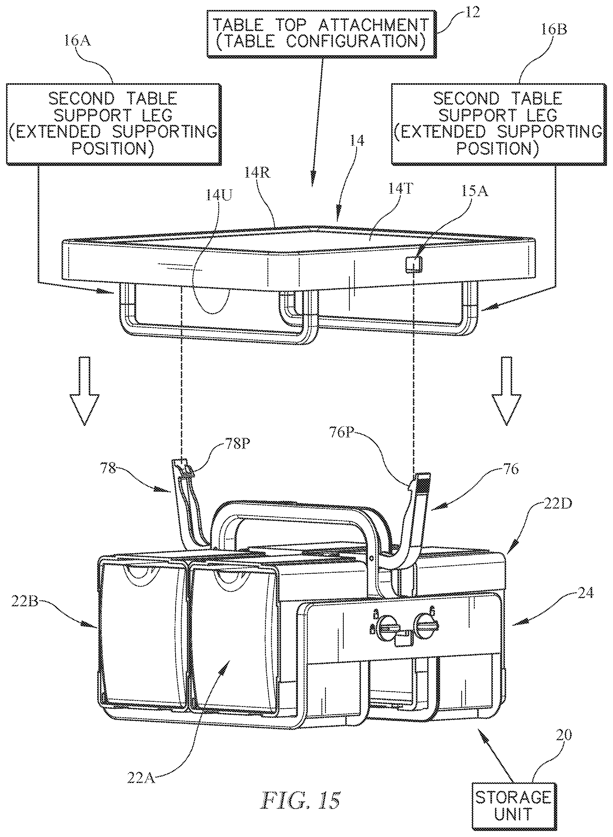 Patent US12097995 Figure 12 – Customizable caddy for tilt bins