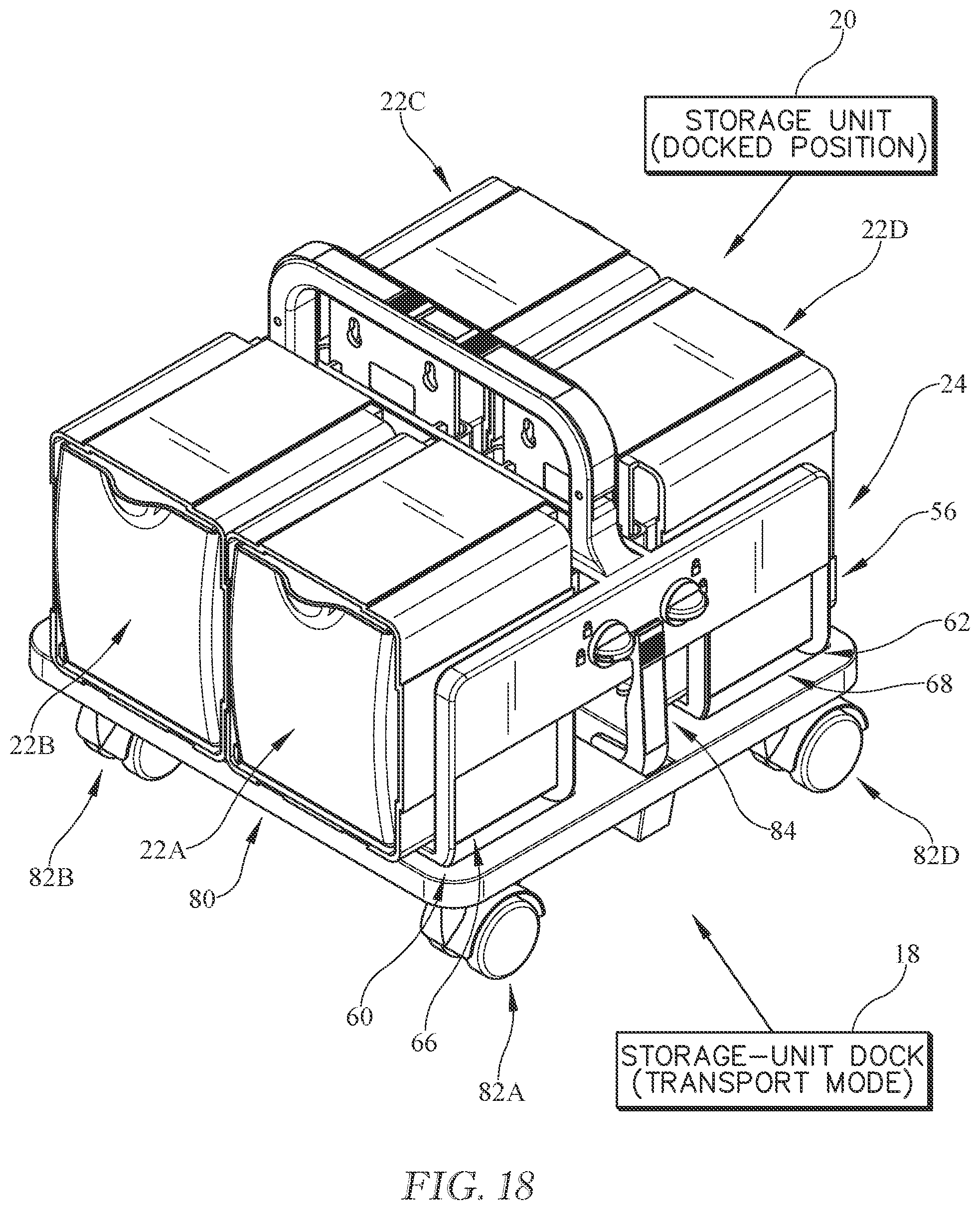 Patent US12097995 Figure 15 – Customizable caddy for tilt bins