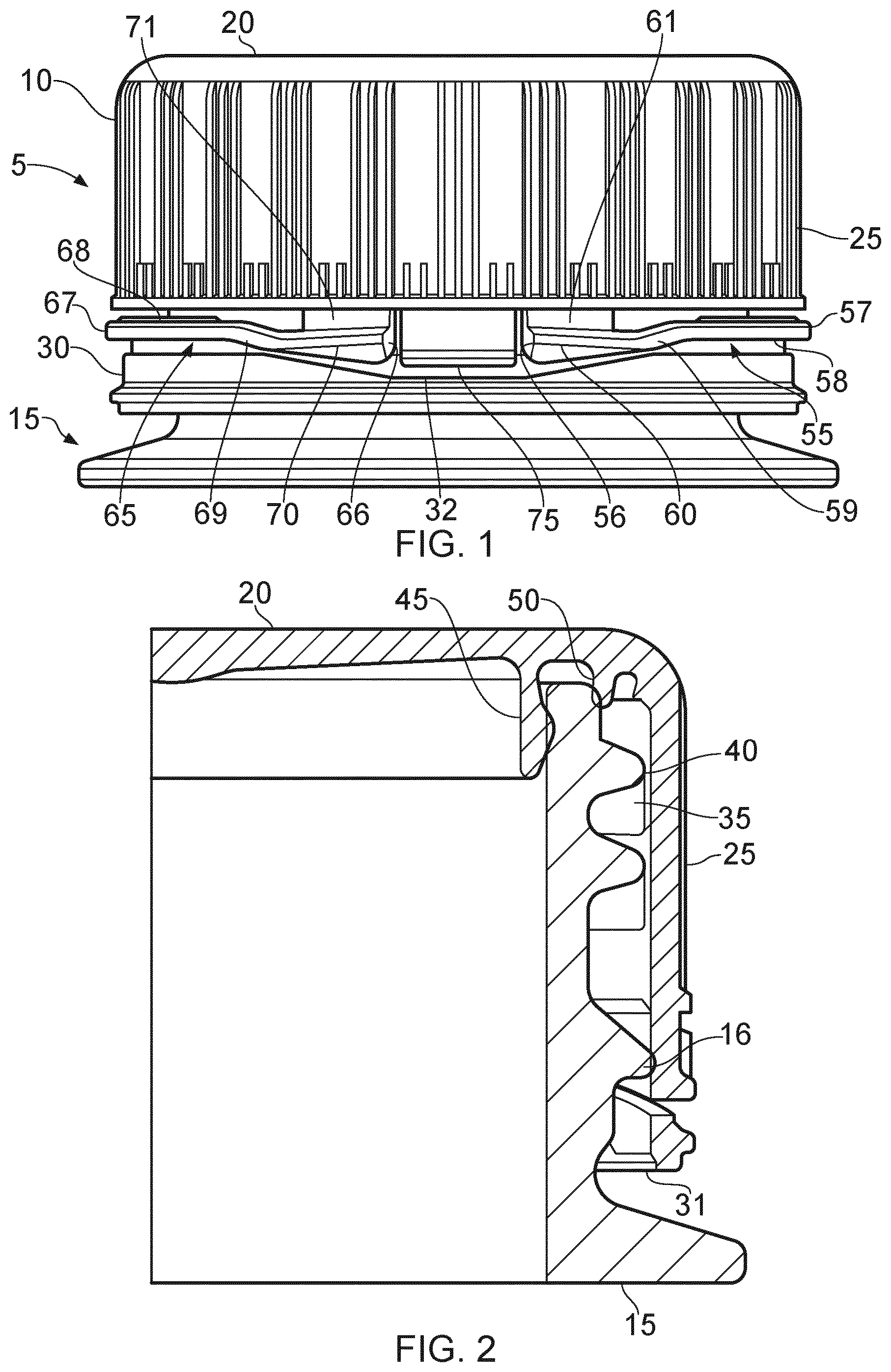 Patent US12097998 Figure 1 – Closure