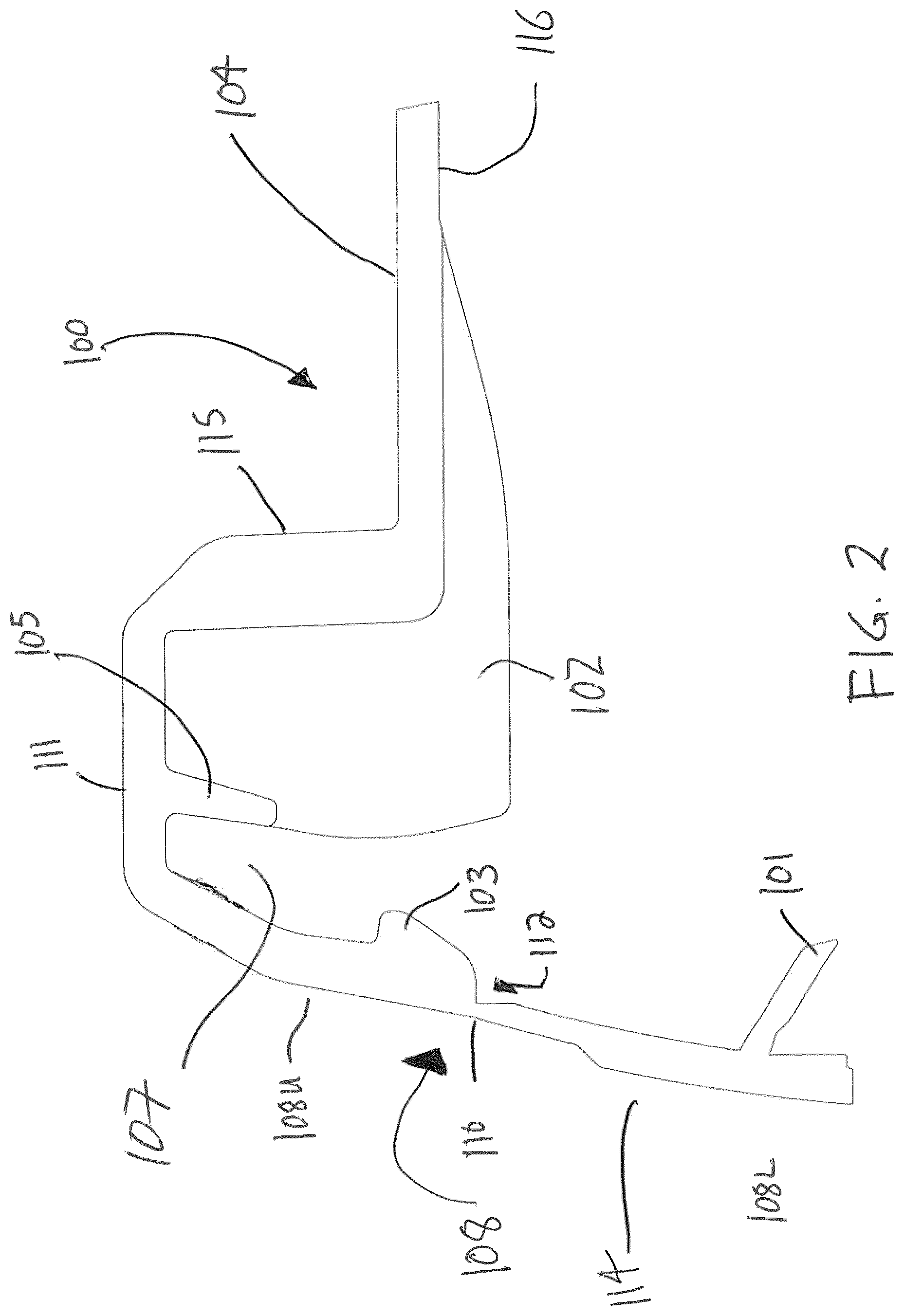 Patent US12097999 Figure 2 – Double lock lid with flexible tab