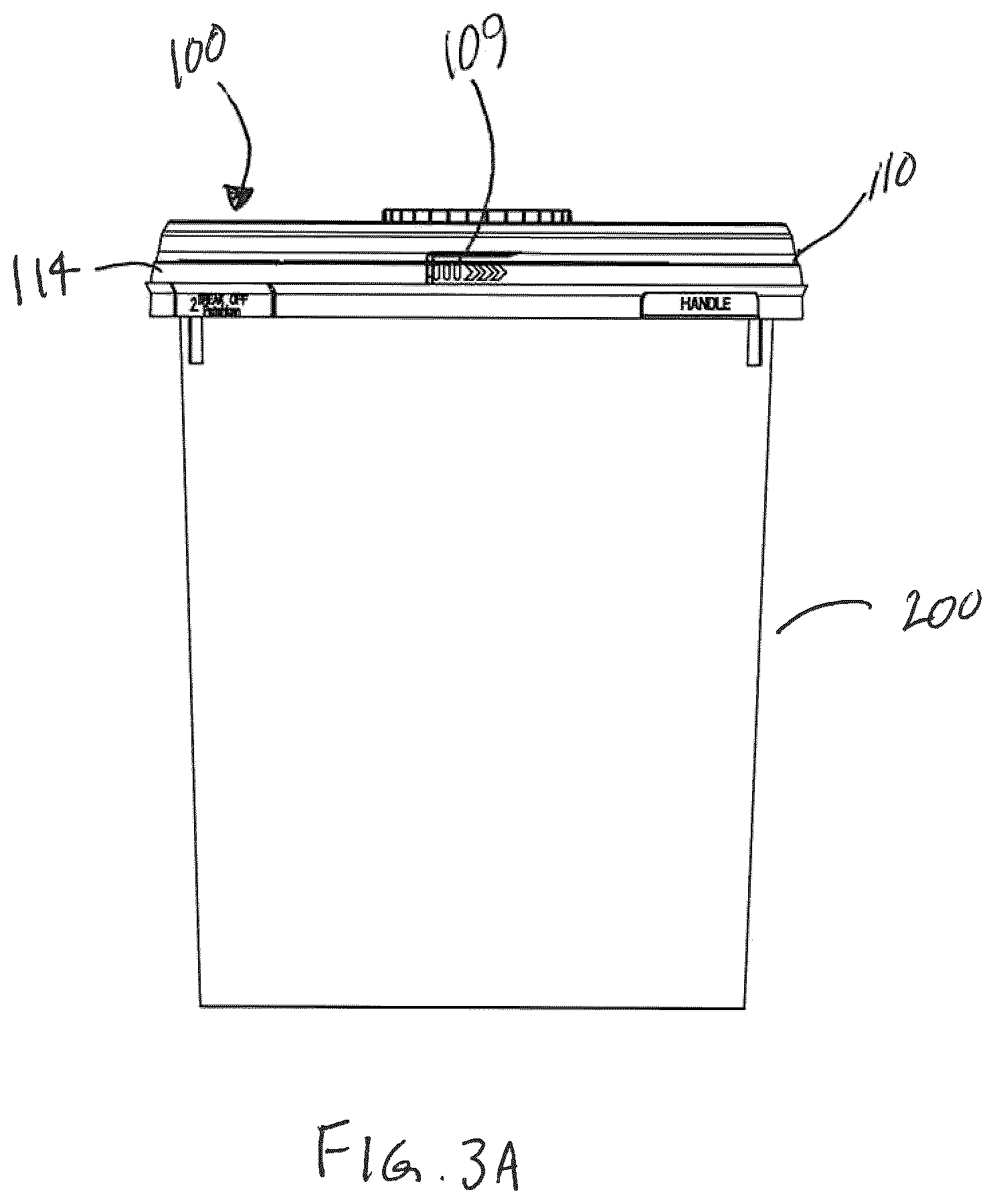 Patent US12097999 Figure 4 – Double lock lid with flexible tab